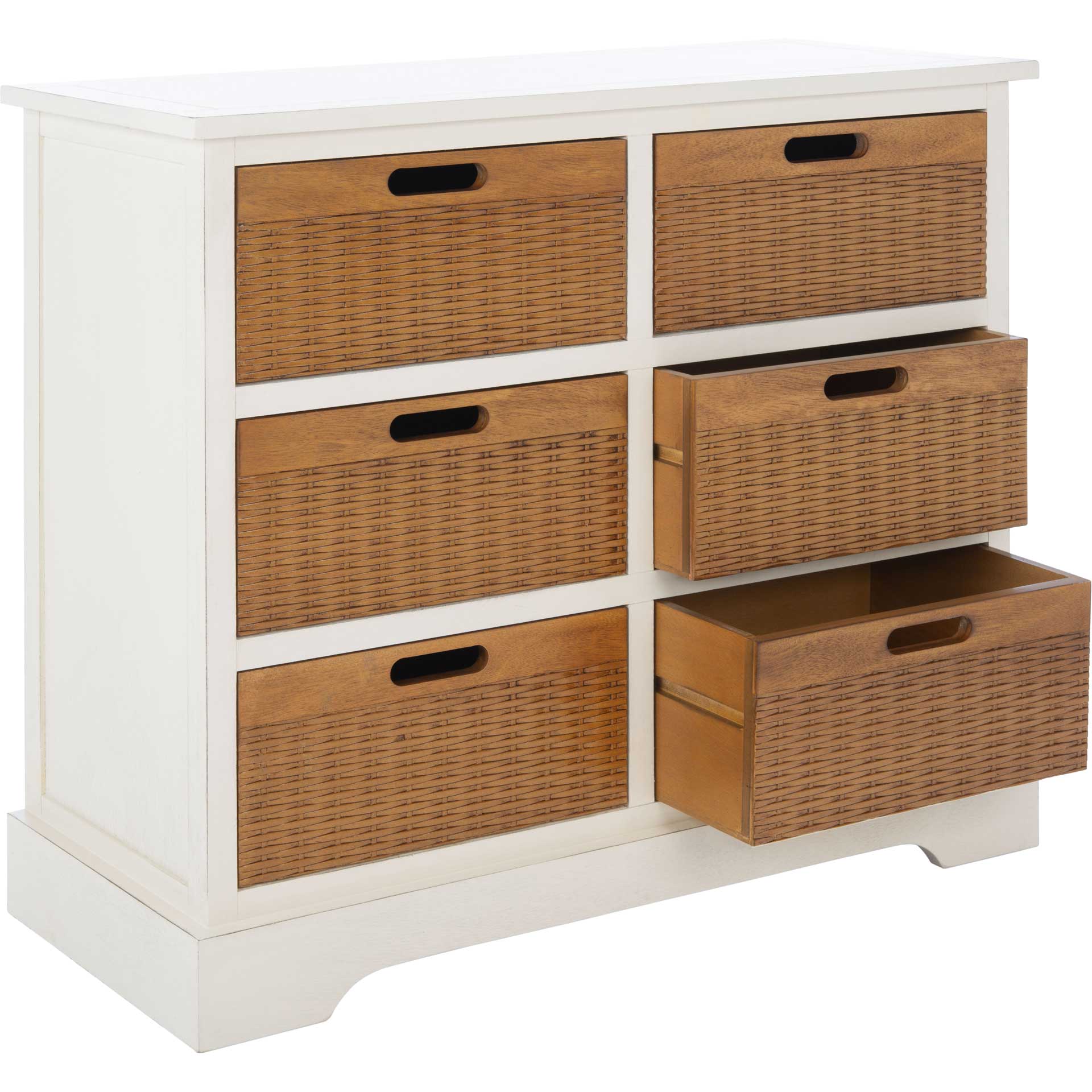 Lali 6 Drawer Storage Unit Distressed White - Image 2