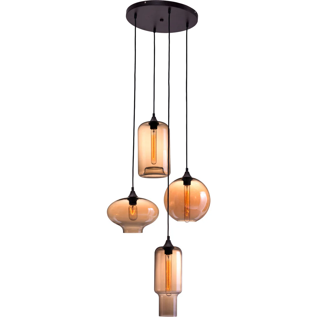 Lamb Ceiling Lamp Rust & Amber - Image 2