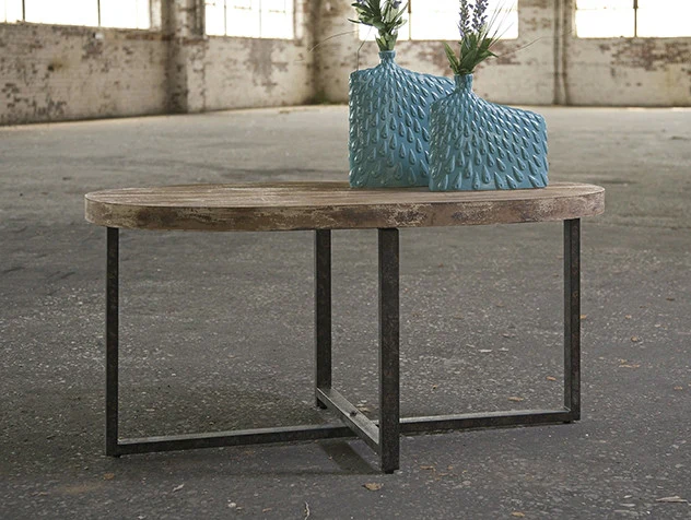 Lamb Wood and Iron Coffee Table - Image 2