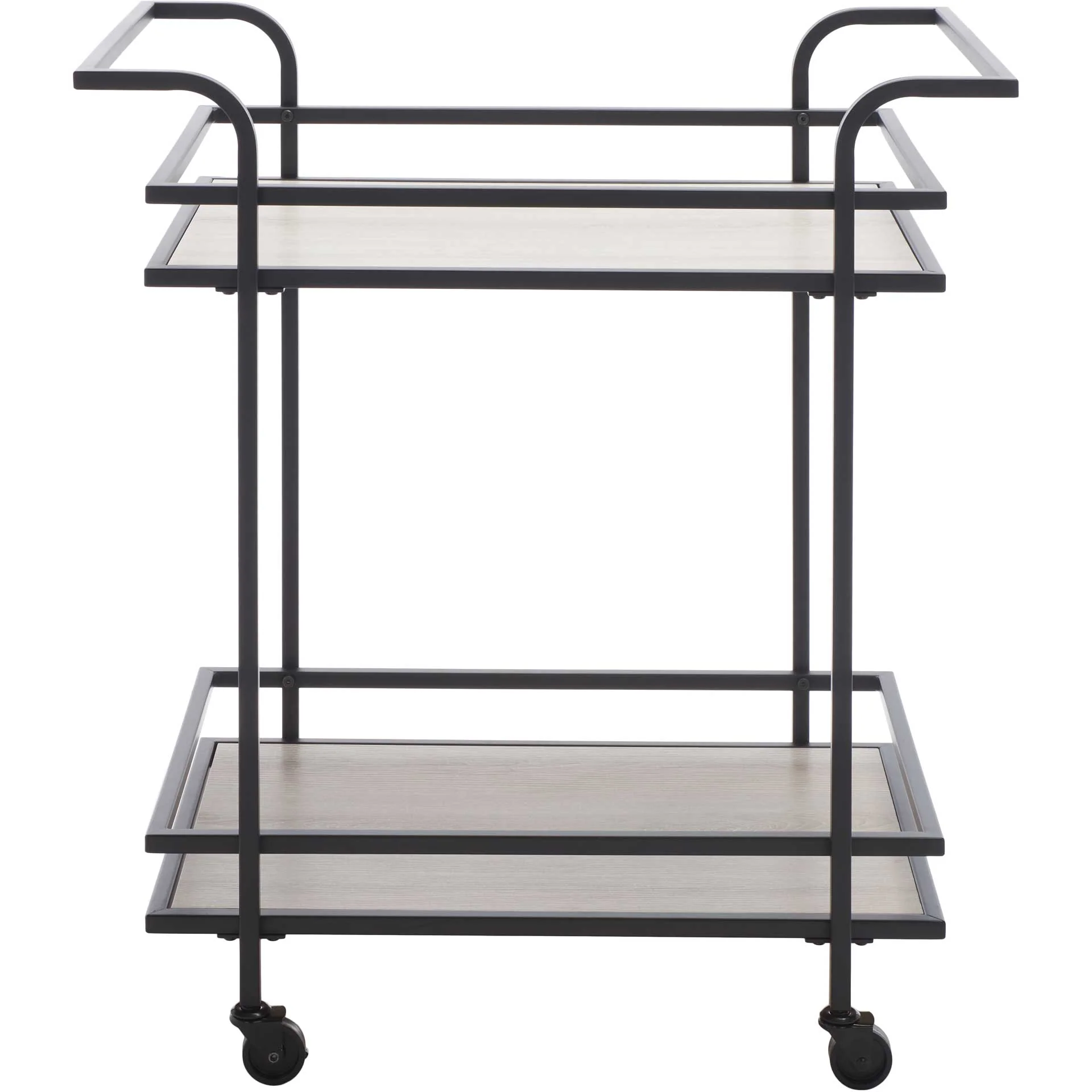 Lameka 2 Tier Bar Cart Matte Black/Gray - Image 2