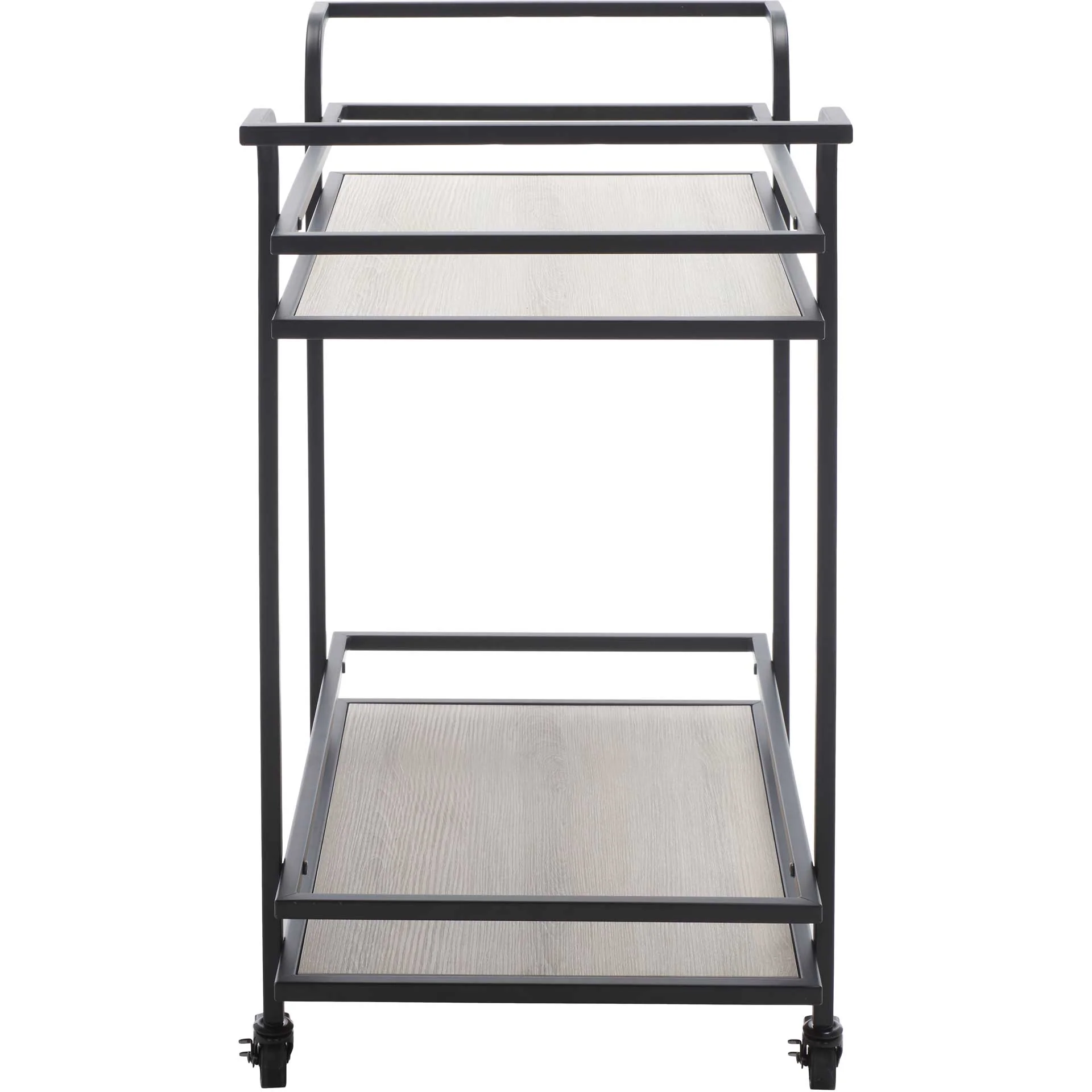 Lameka 2 Tier Bar Cart Matte Black/Gray - Image 3