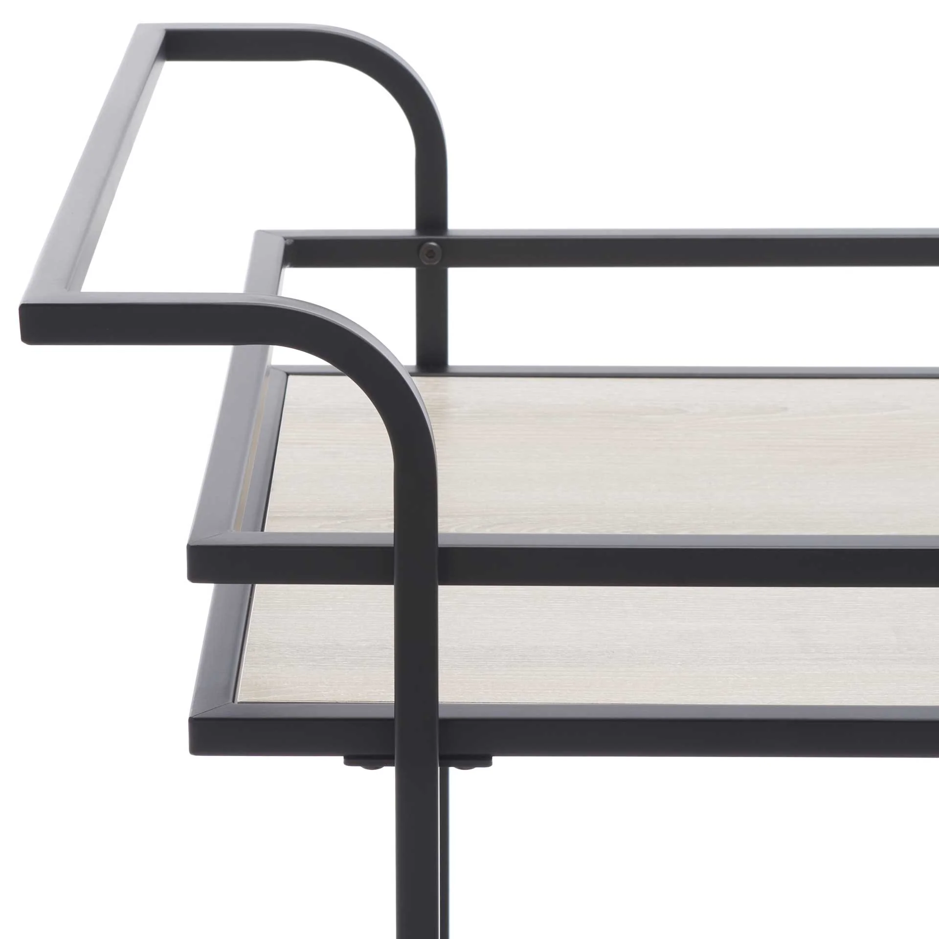 Lameka 2 Tier Bar Cart Matte Black/Gray - Image 4