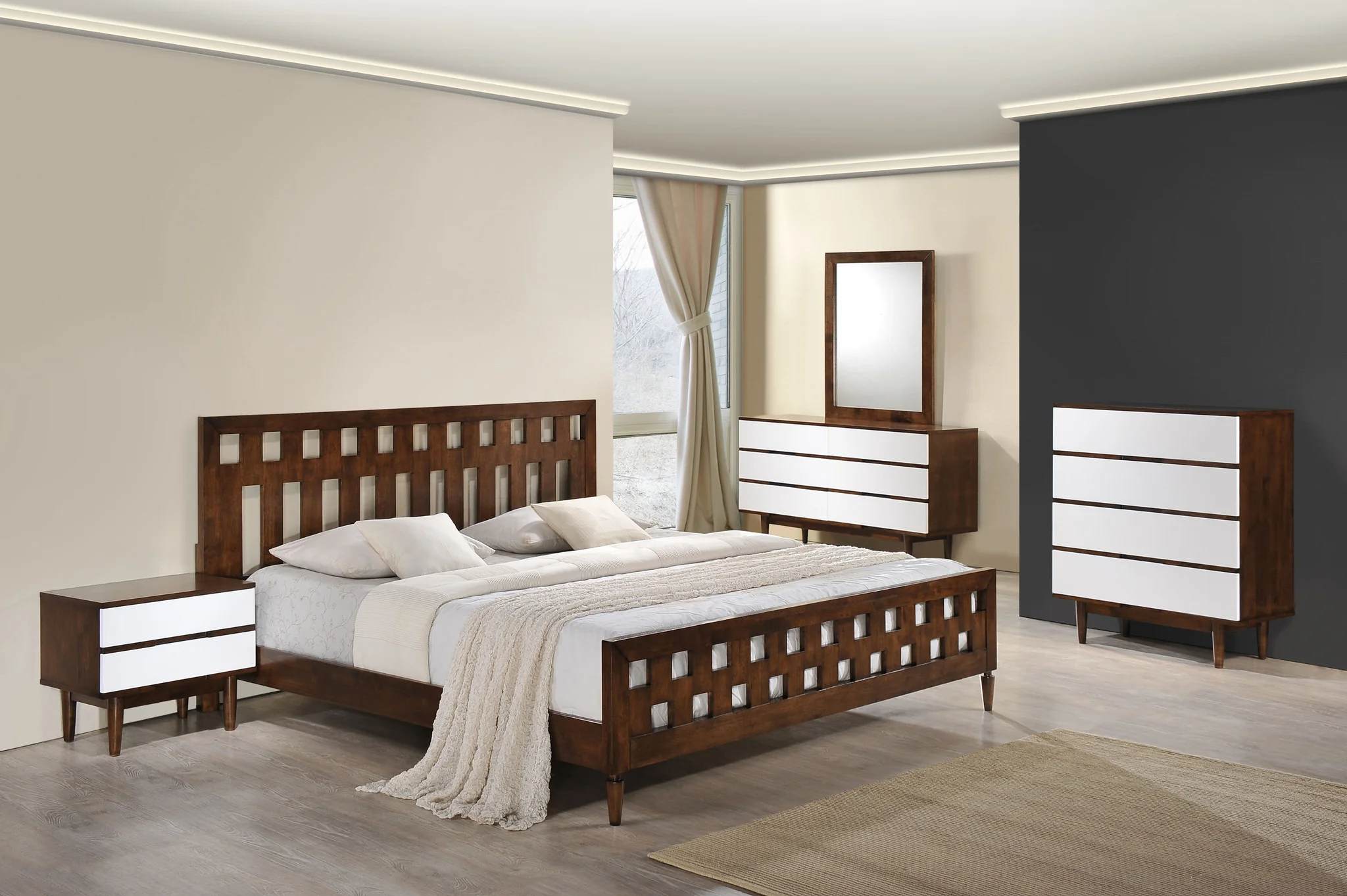 Lan Bed Walnut - Image 4