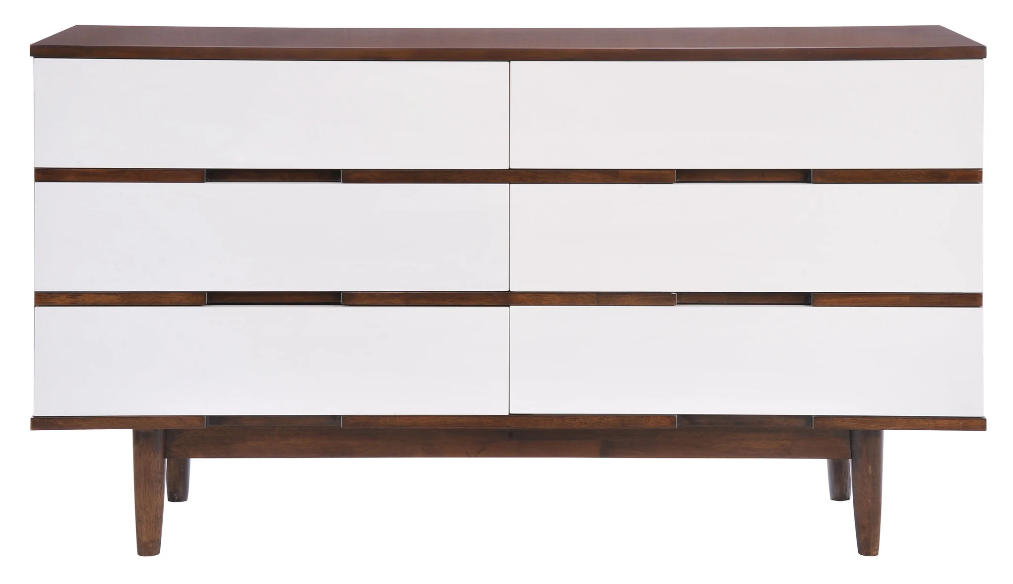 Lan Double Dresser Walnut & White - Image 2