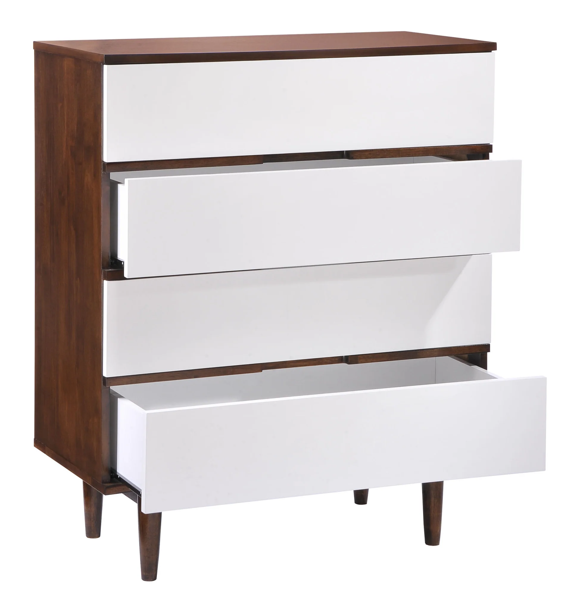 Lan High Chest Walnut & White - Image 4