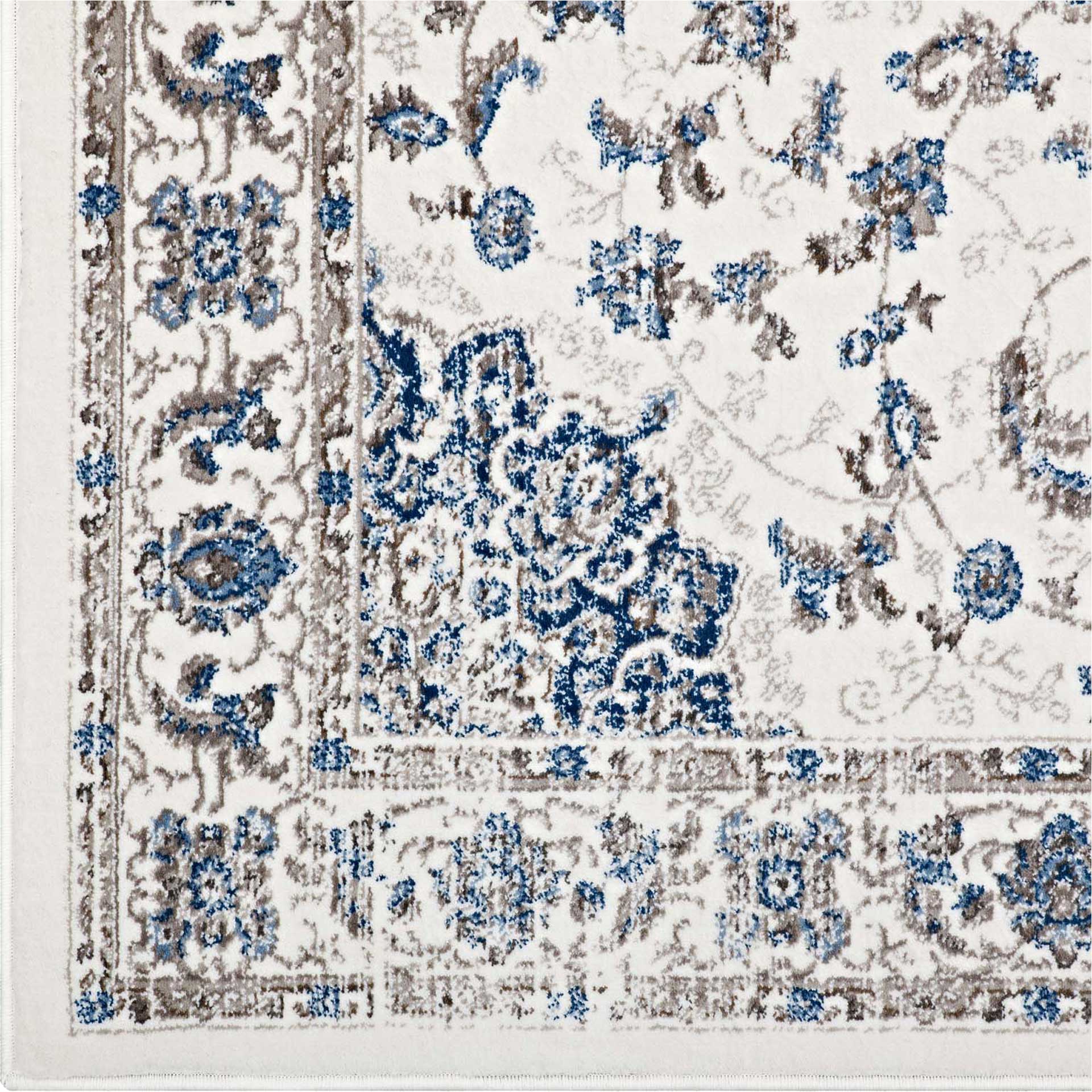 Lancaster Area Rug Ivory/Moroccan Blue - Image 2