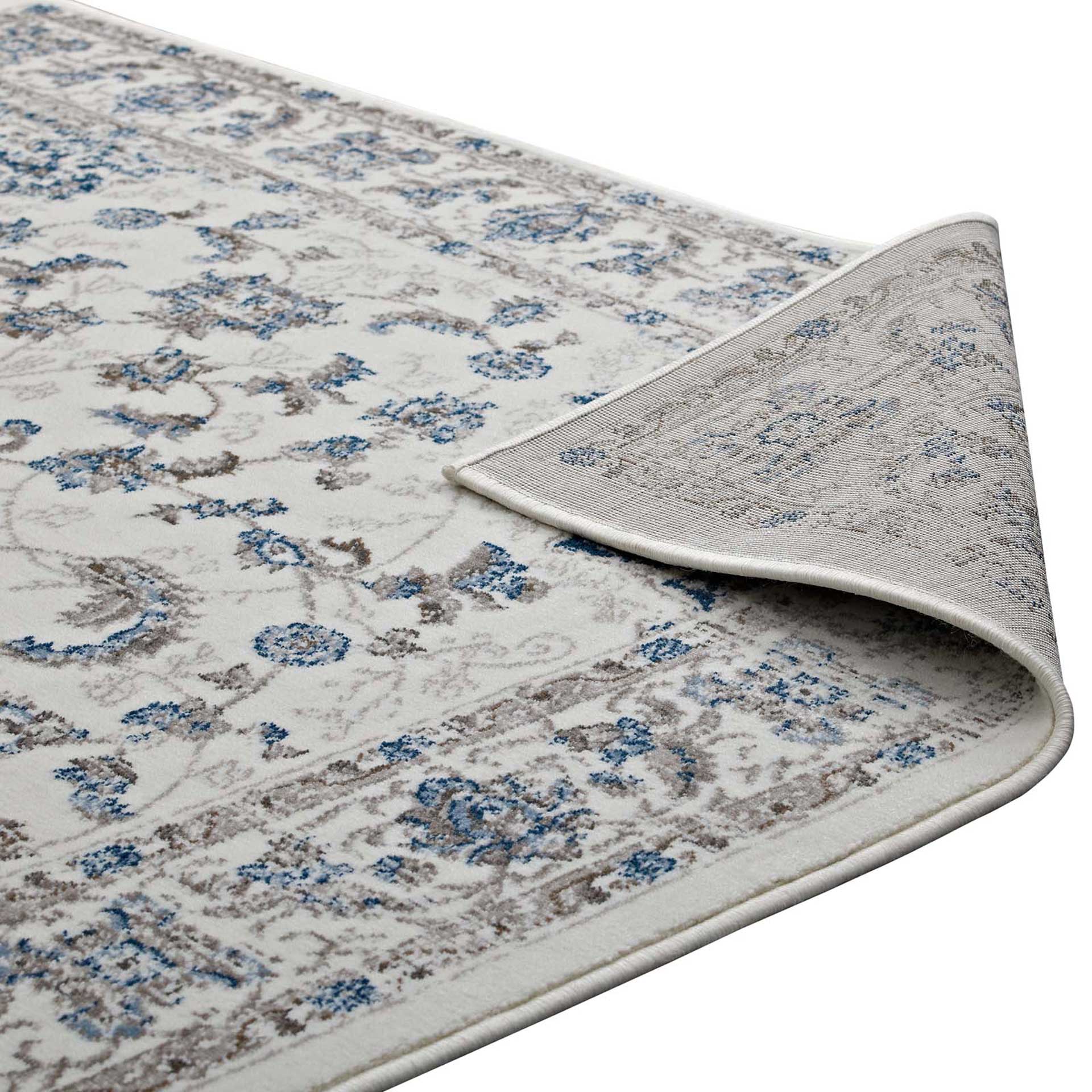 Lancaster Area Rug Ivory/Moroccan Blue - Image 4