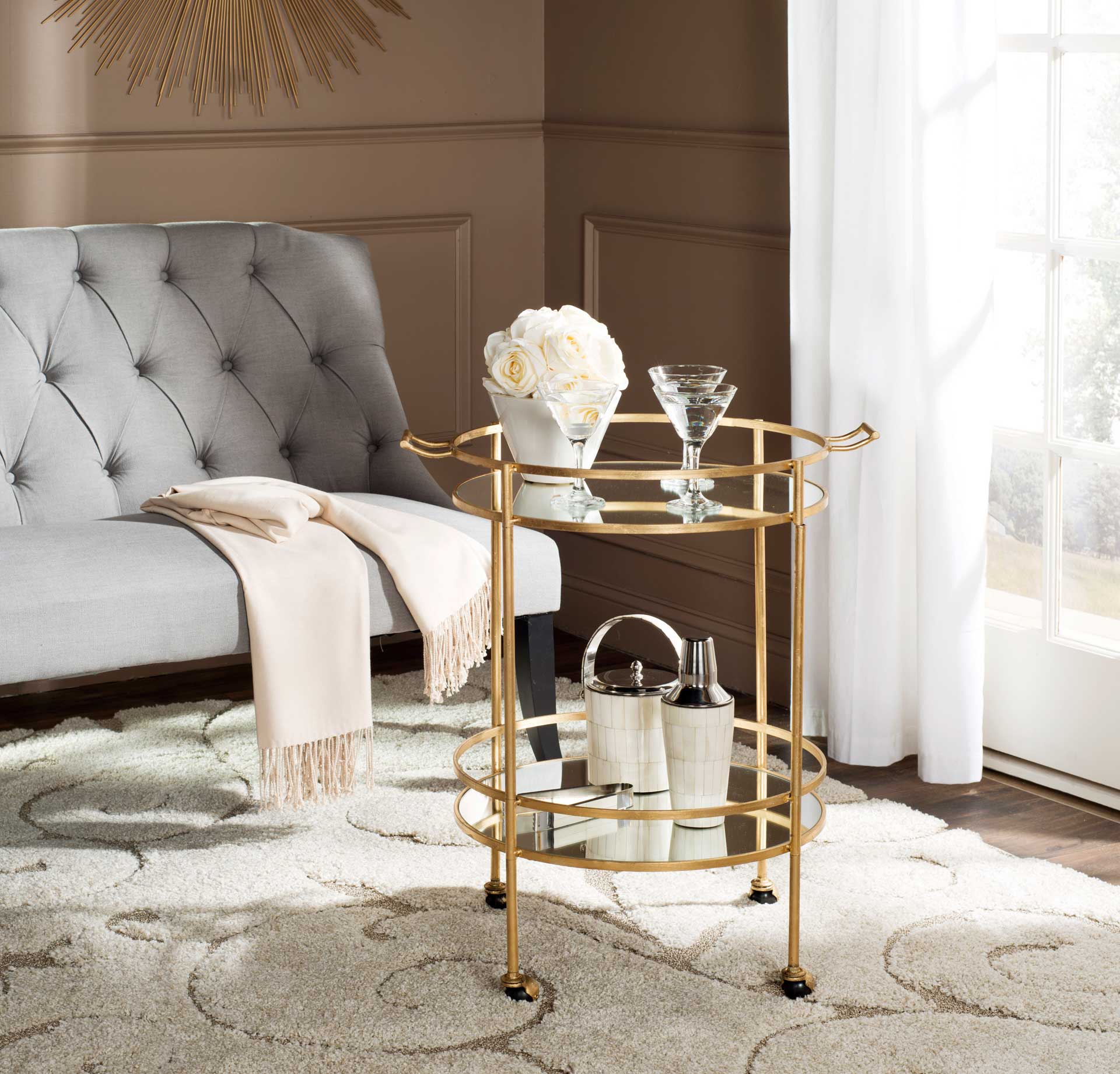 Lance Bar Cart Gold - Image 4
