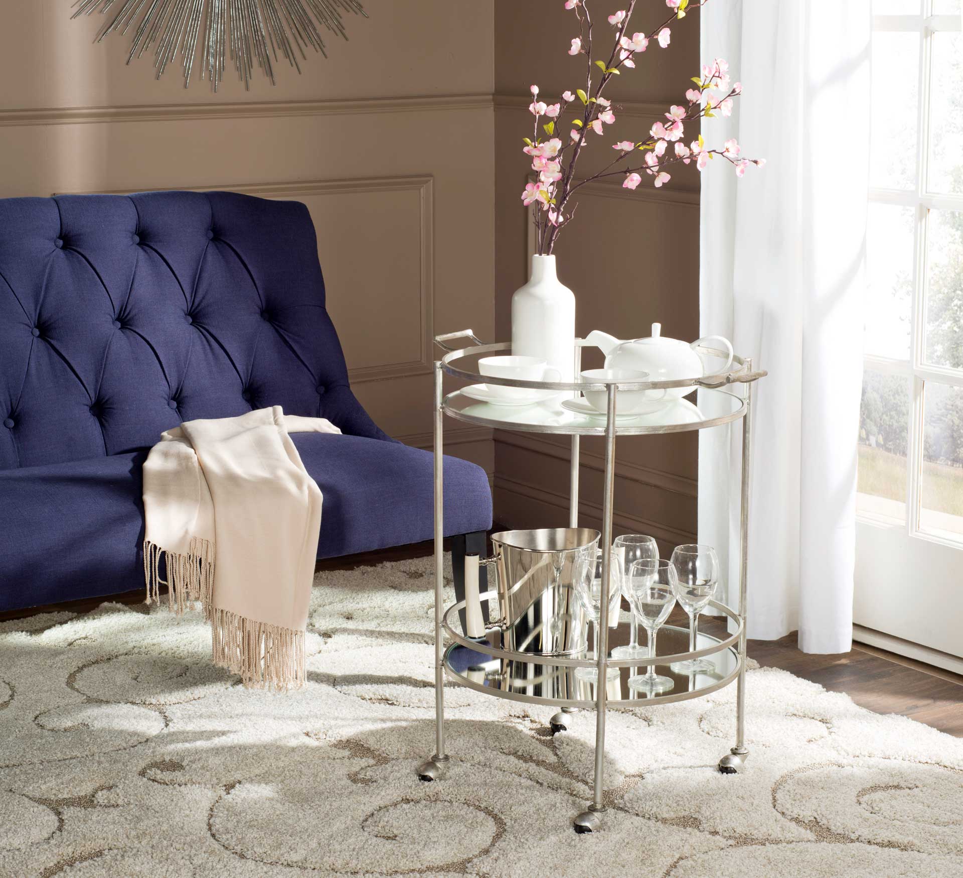 Lance Bar Cart Silver - Image 4
