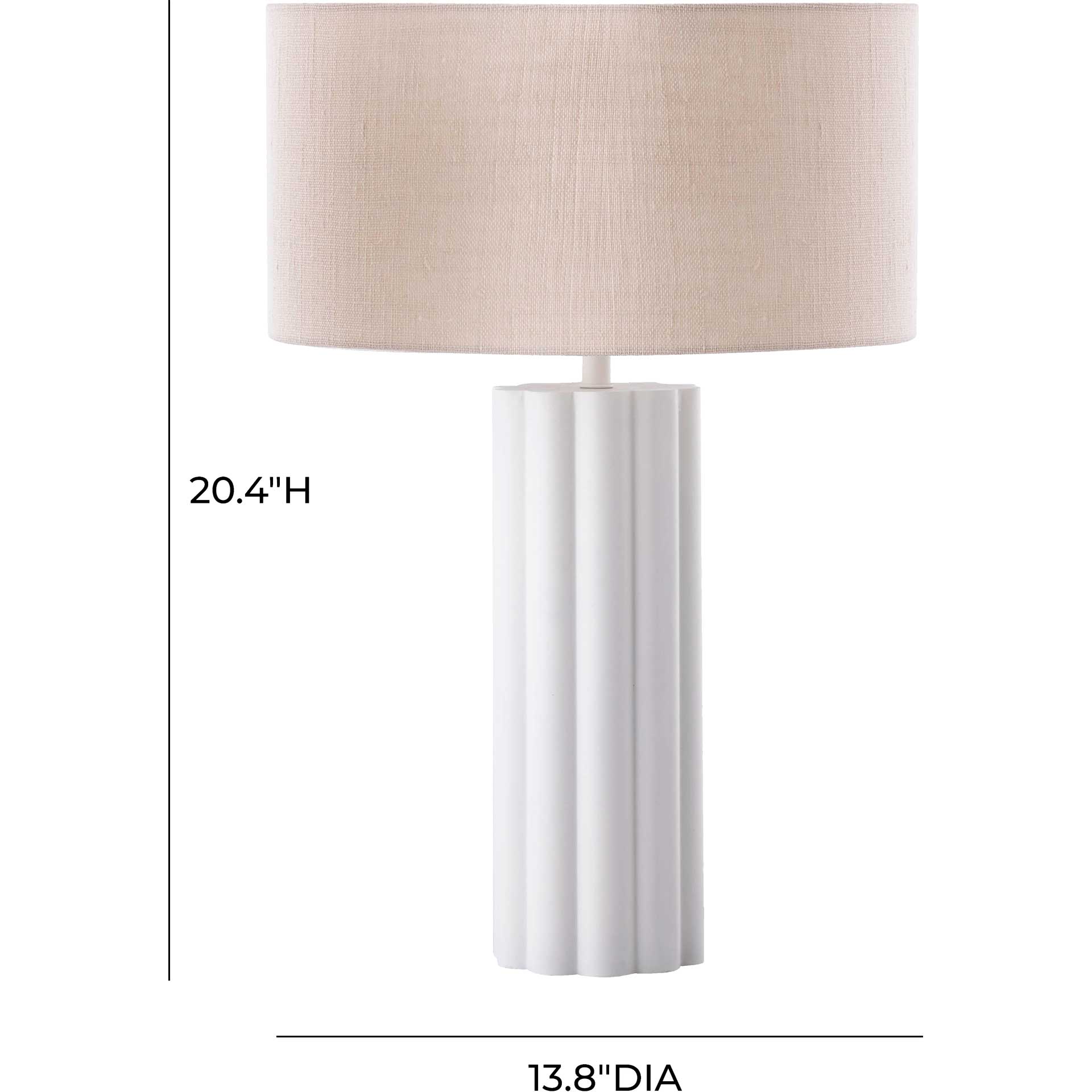 Lance Table Lamp Cream/White - Image 6