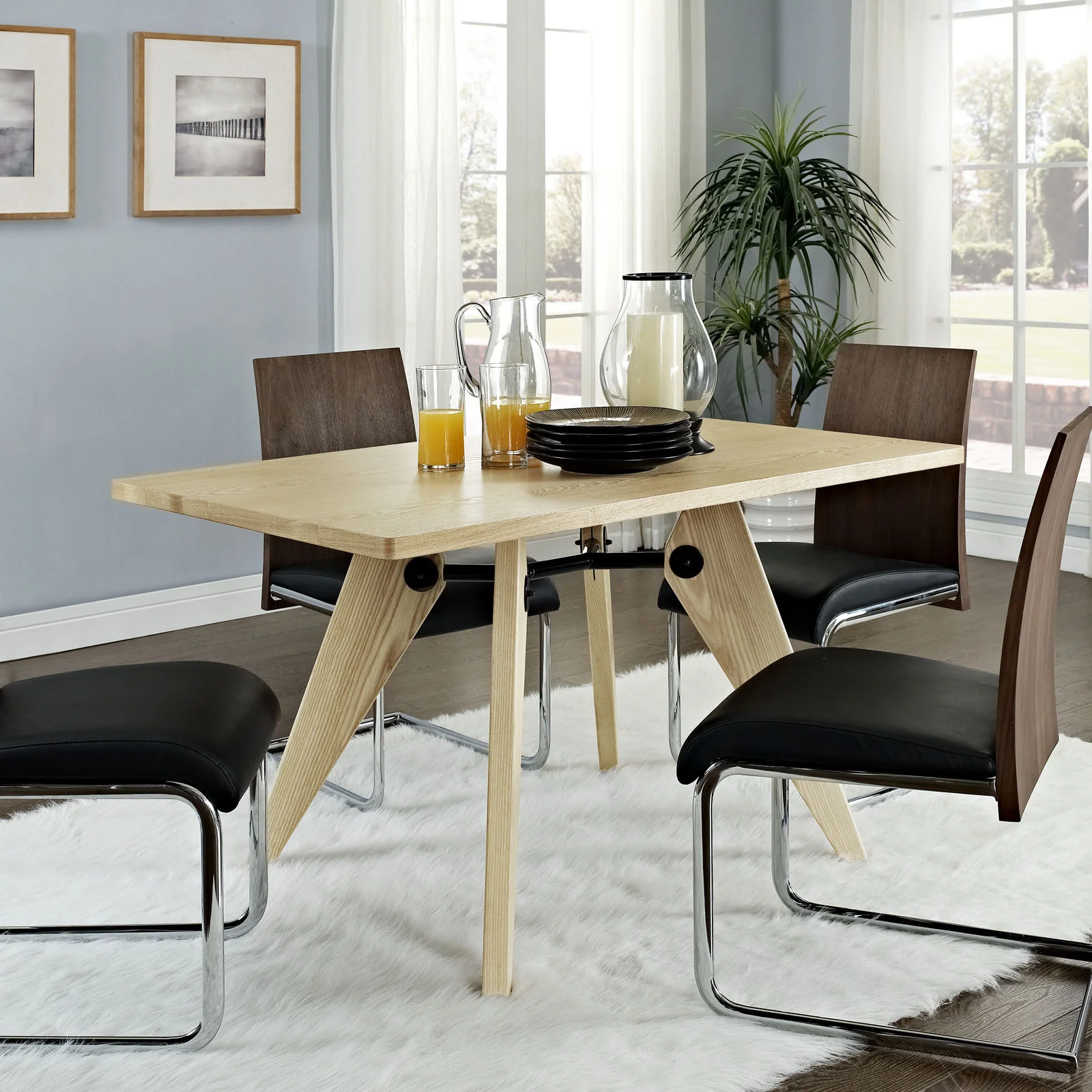 Landa Wood Dining Table Natural - Image 4