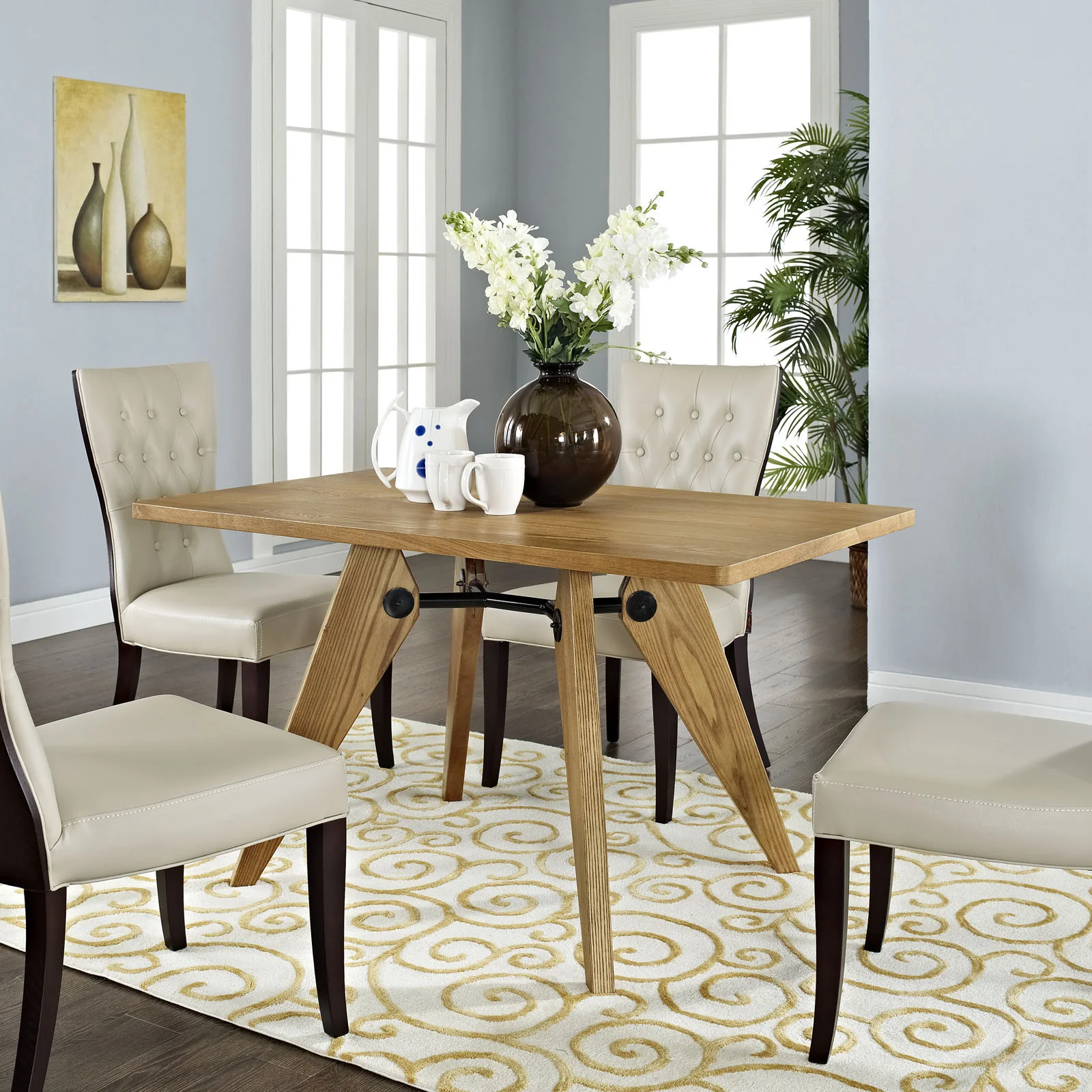Landa Wood Dining Table Walnut - Image 4