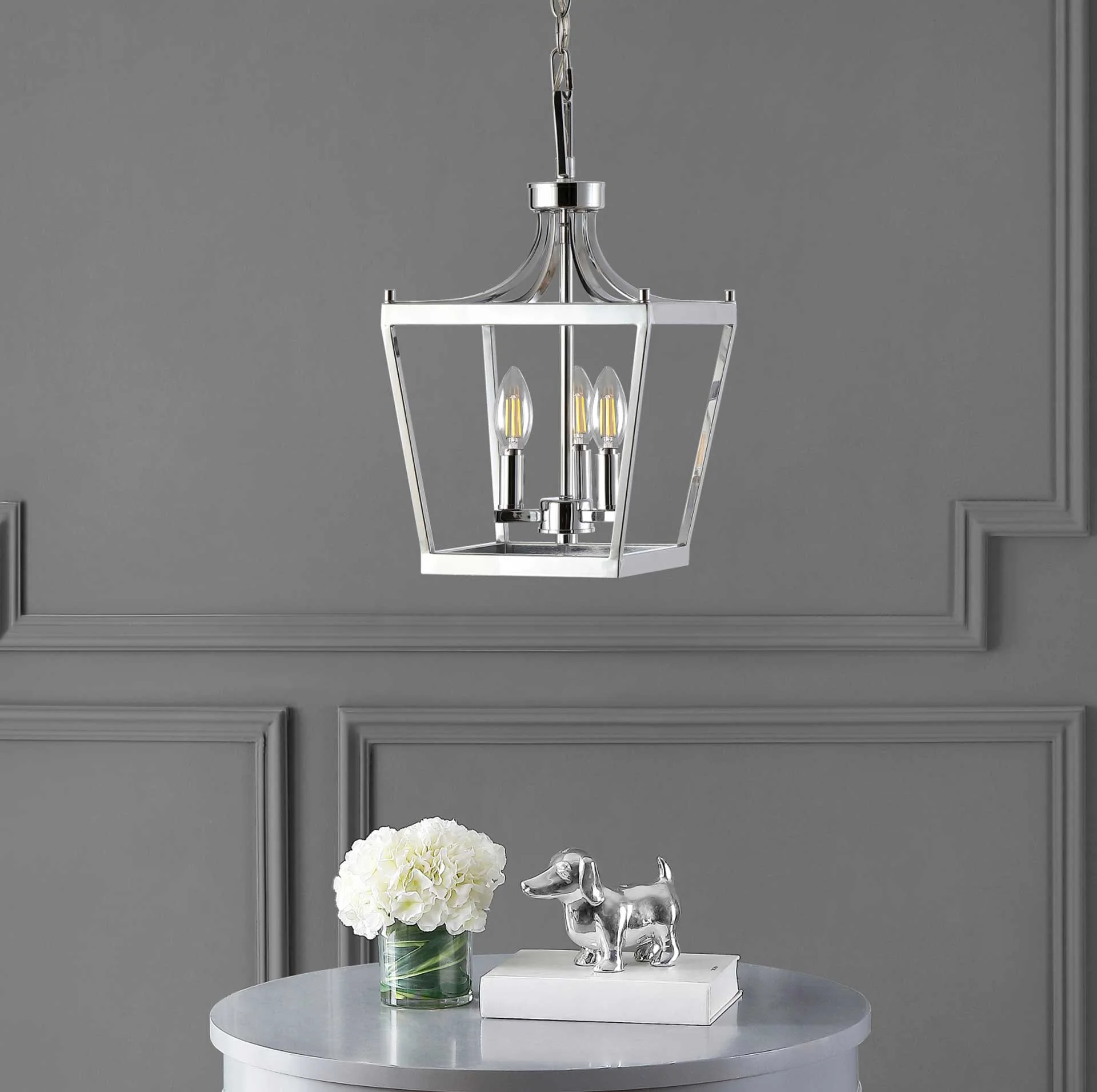 Landen 3 Light Pendant Chrome - Image 3