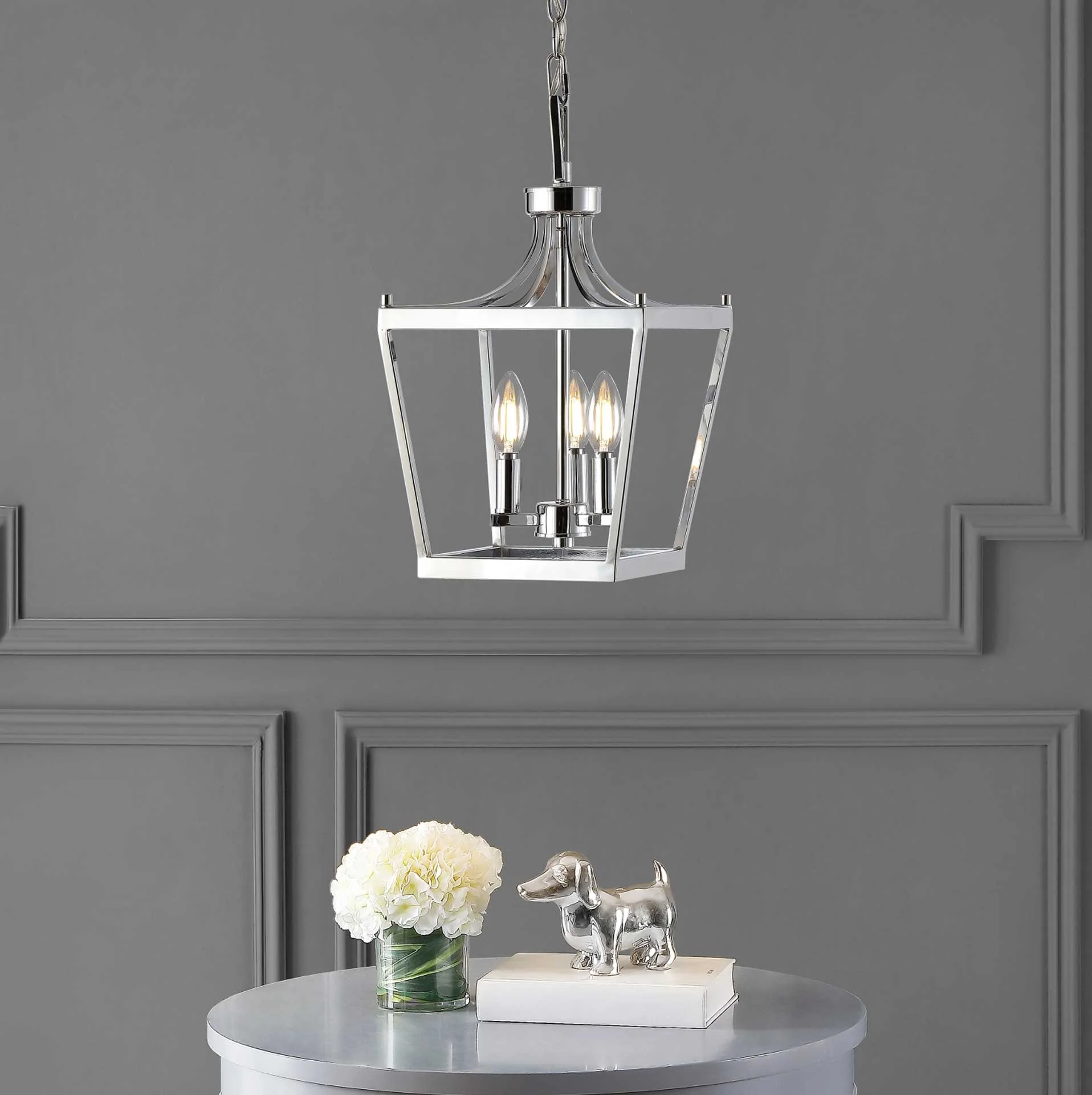 Landen 3 Light Pendant Chrome - Image 4