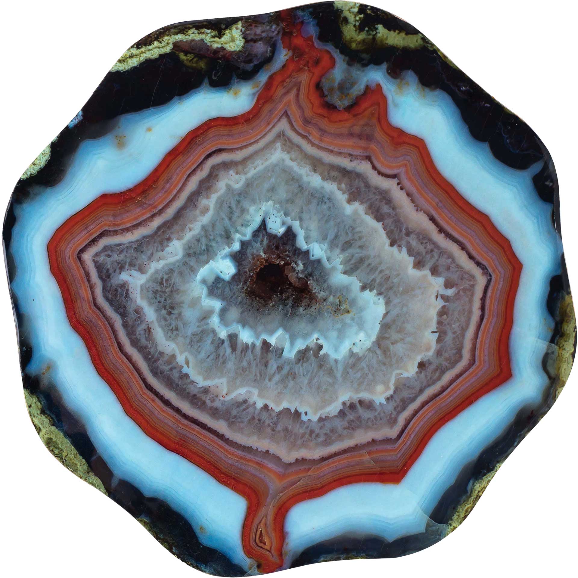 Landen Agate Side Table Gold/Blue - Image 3