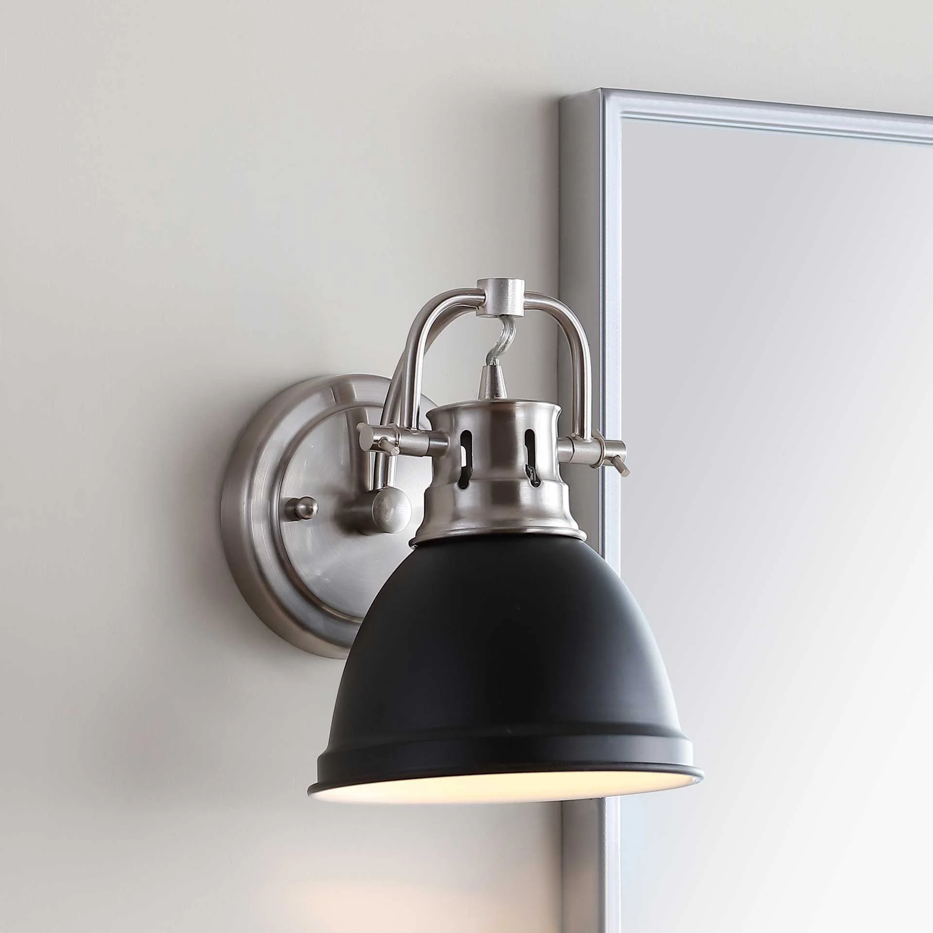 Landon Bathroom Sconce Brush Nickel/Black - Image 4