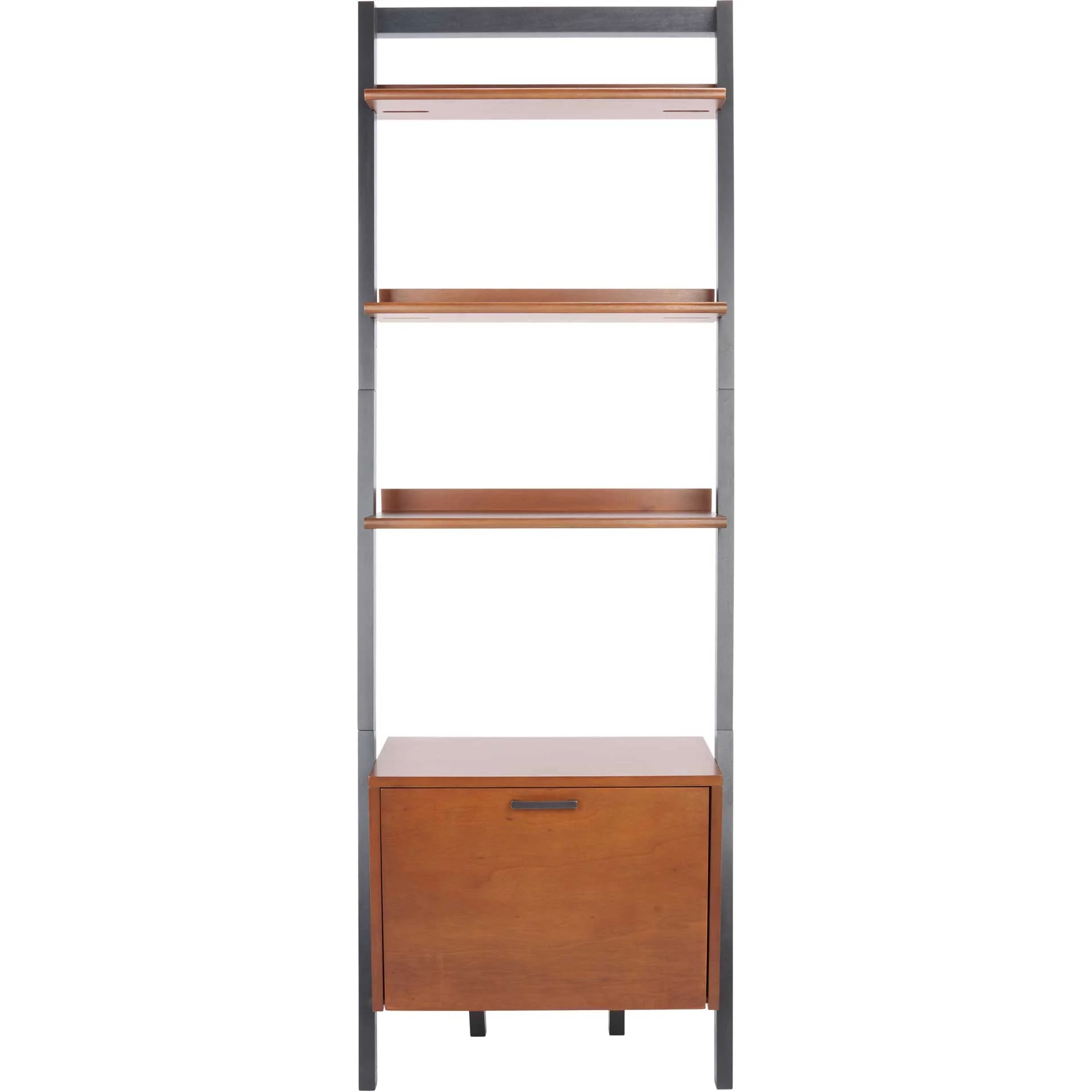 Landria 3 Shelf 1 Door Etagere Honey Brown/Charcoal - Image 2