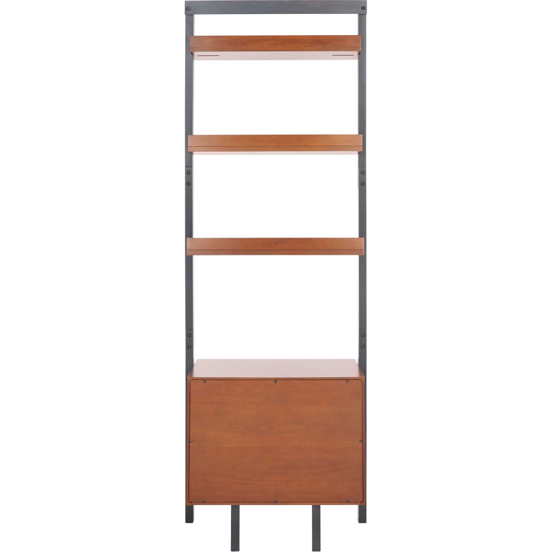 Landria 3 Shelf 1 Door Etagere Honey Brown/Charcoal - Image 3