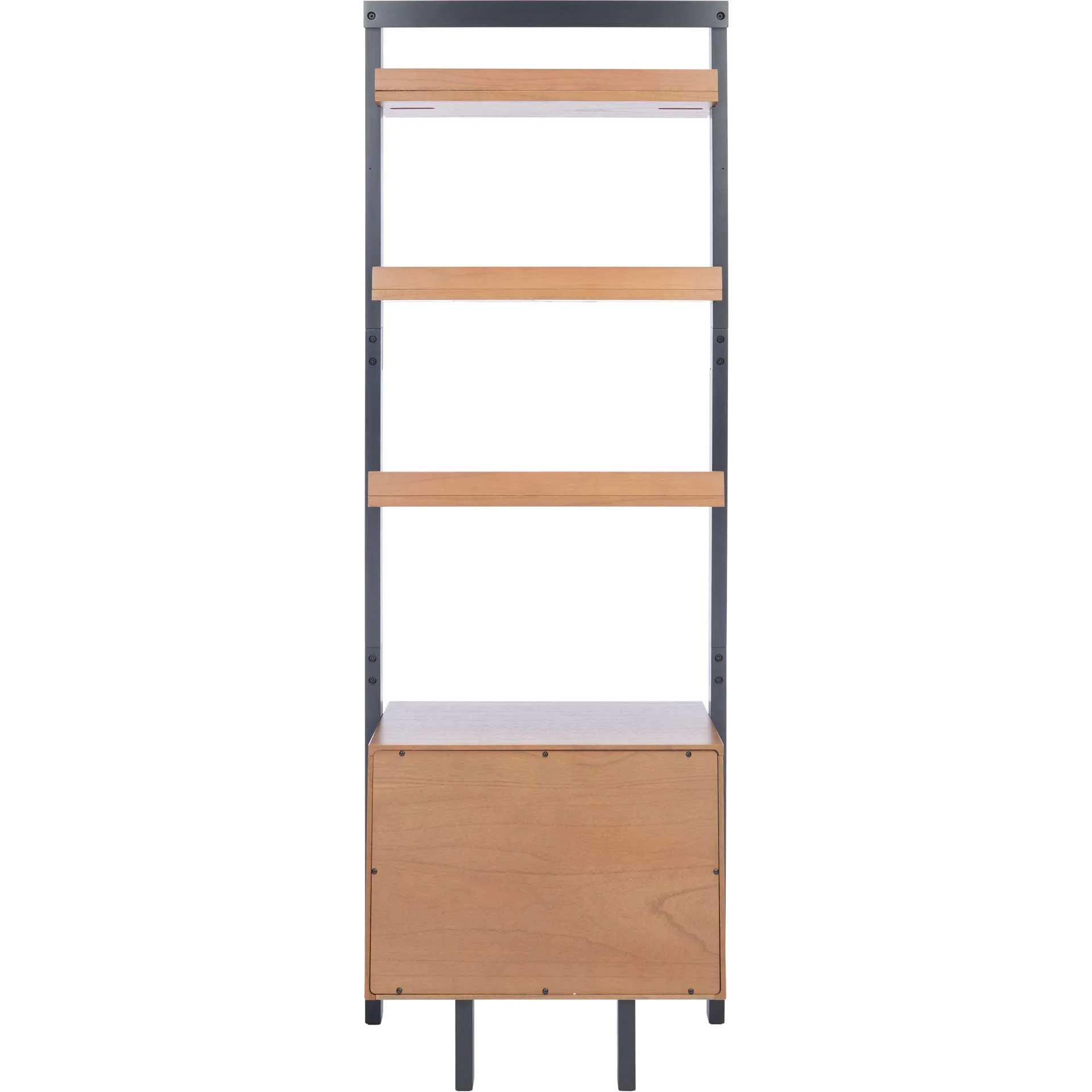 Landria 3 Shelf 1 Door Etagere Natural/Charcoal - Image 4