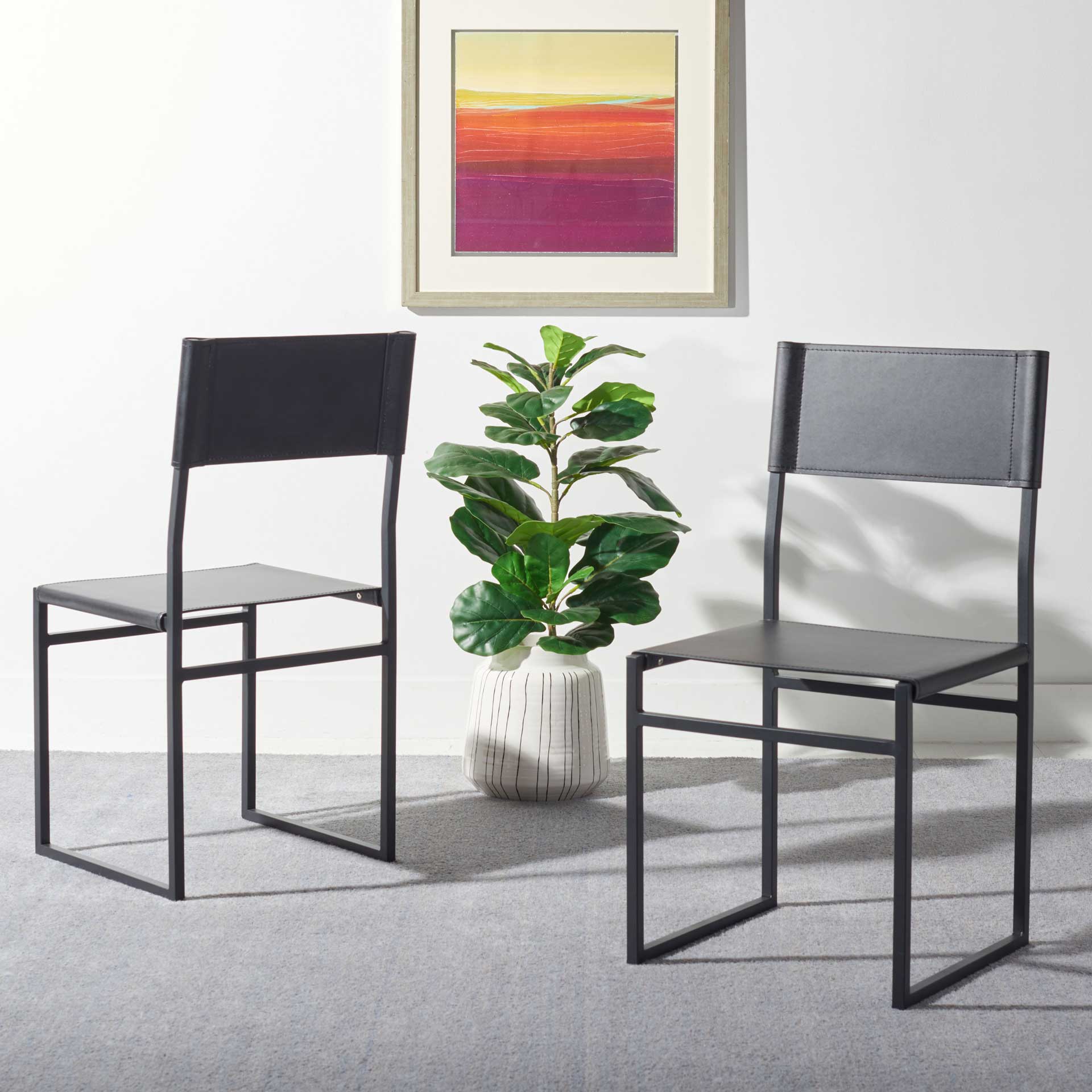 Landry Dining Chairs Black (Set of 2) - Image 5