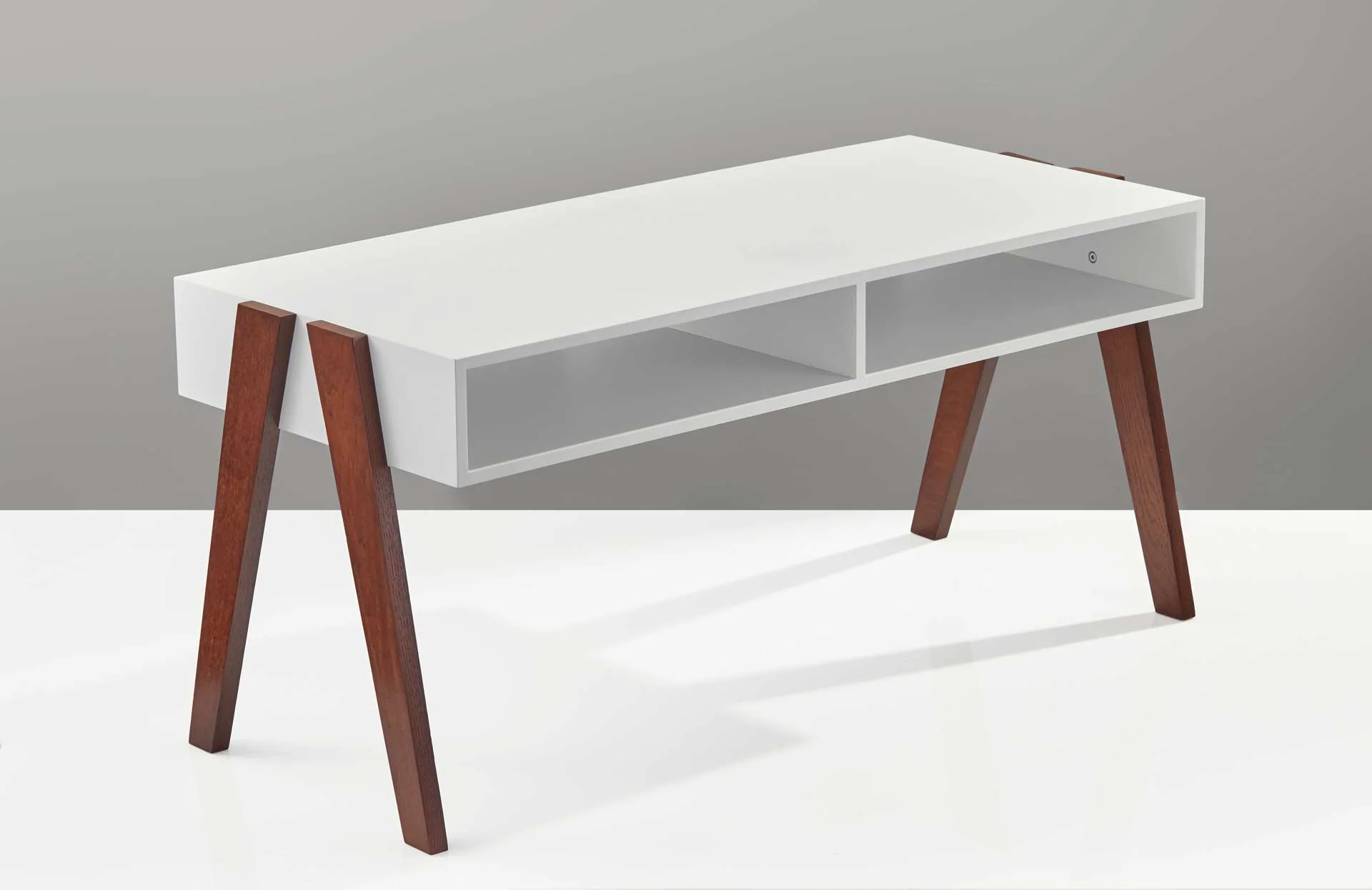 Laon Coffee Table White/Walnut - Image 3