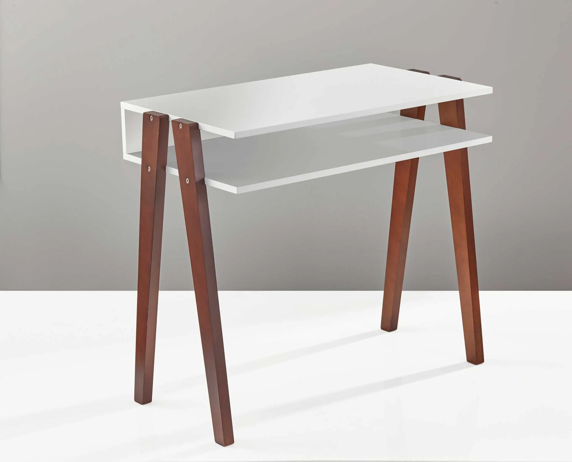 Laon Desk White/Walnut - Image 2