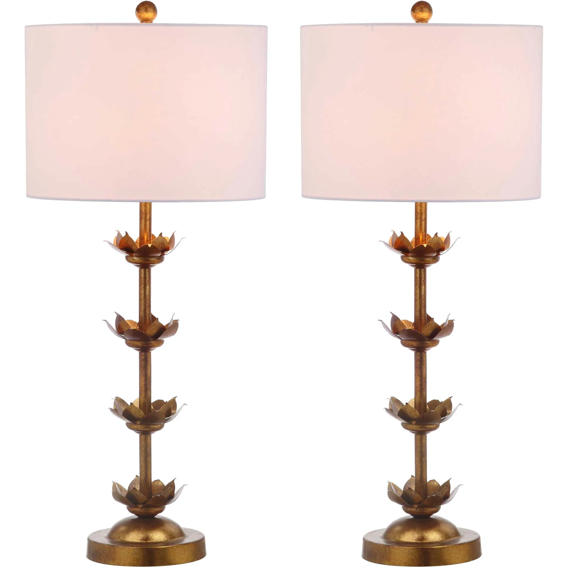 Lapalapa Leaf Table Lamps Antique Gold (Set of 2) - Image 2