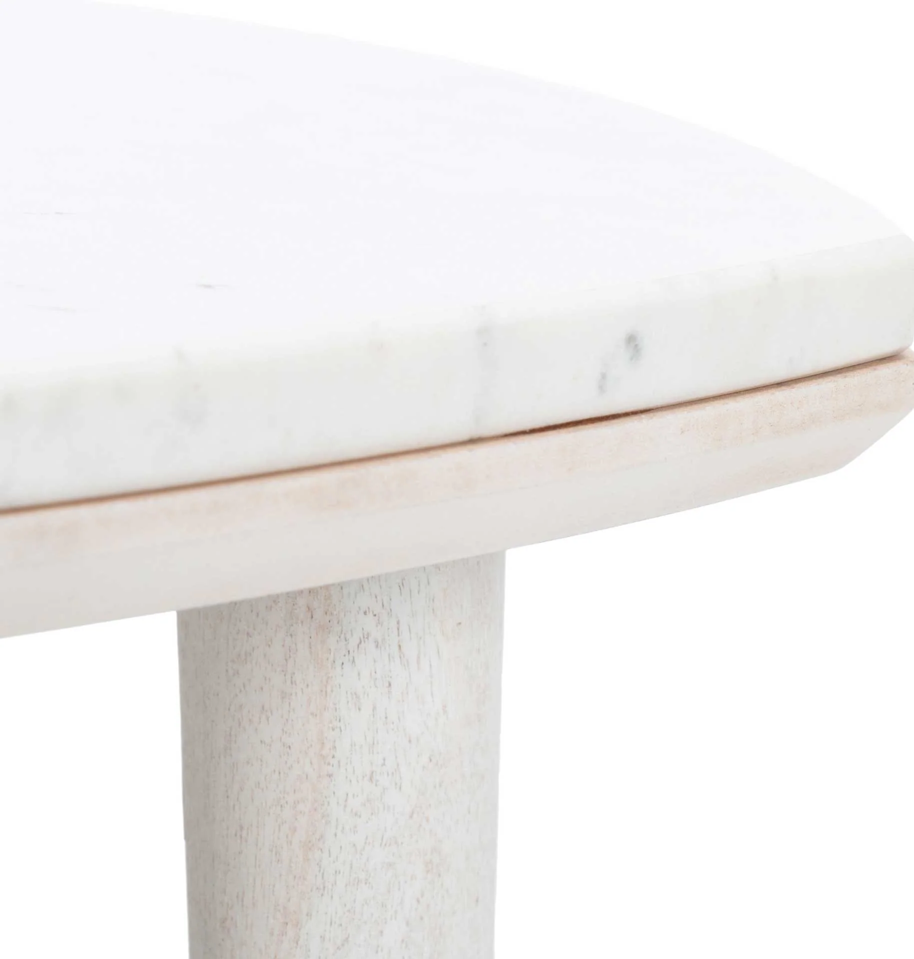 Larkspur Marble Side Table White Wash/White - Image 3