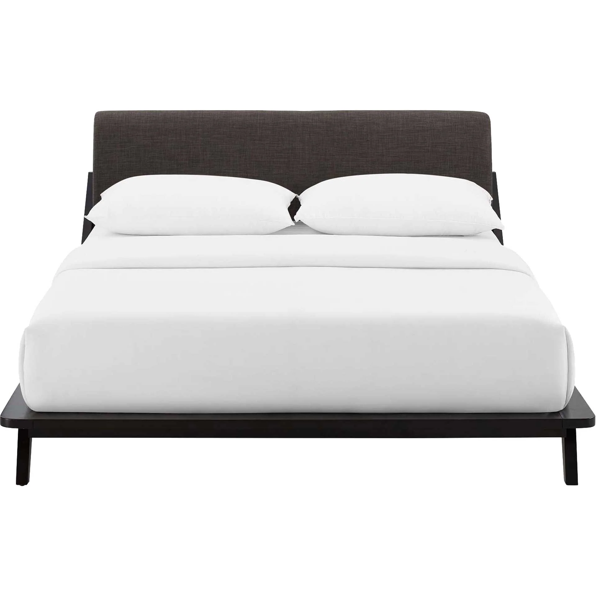 Larry Fabric Platform Bed Cappuccino/Brown - Image 2