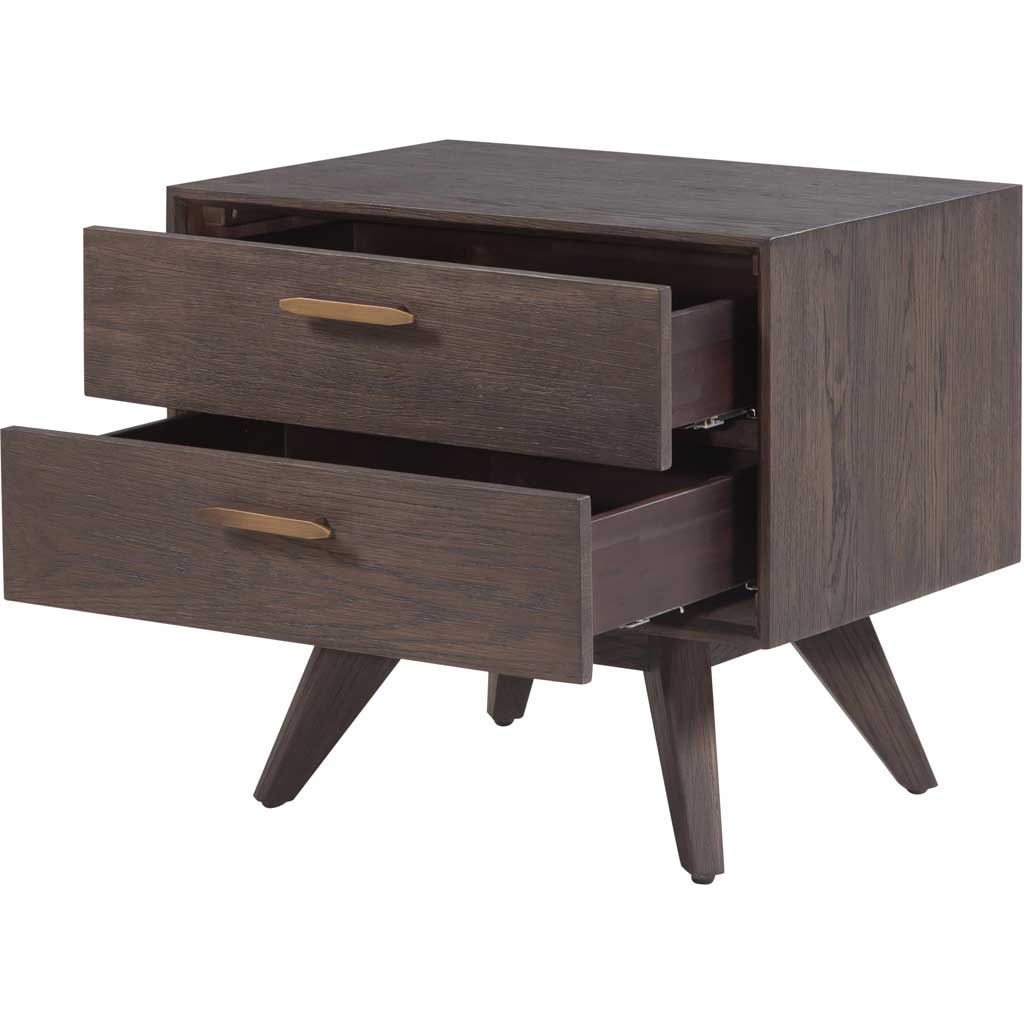 Lars Wooden Nightstand Oak/Oak Veneer - Image 3