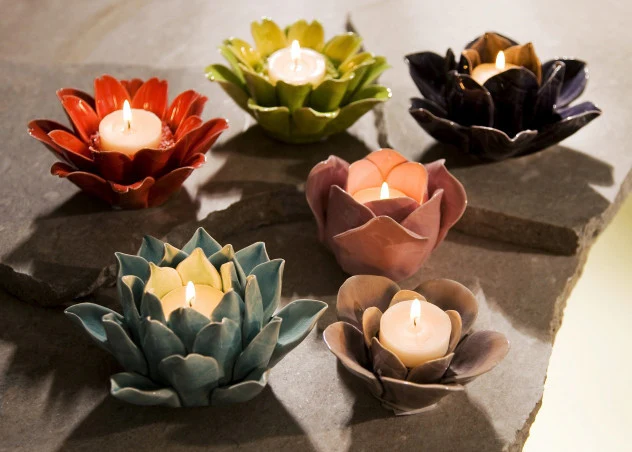 LaSalle Assorted Flower Candle Holders (Set of 6) - Image 2