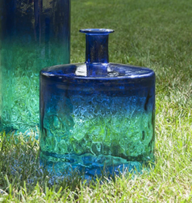 Lassen Short Oversized Recycled Glass Vase - Image 2