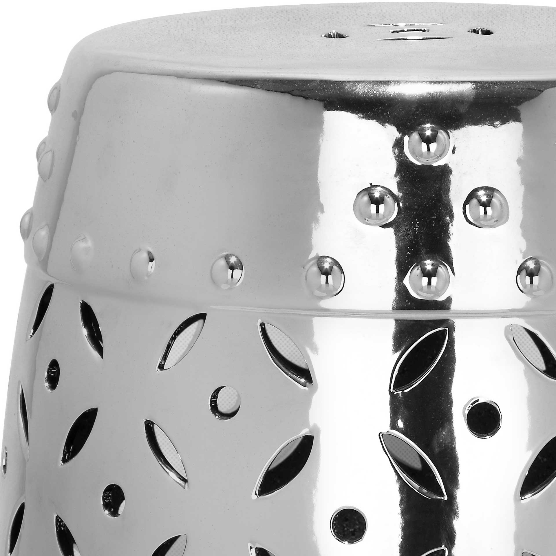 Lattice Coin Stool Silver - Image 2