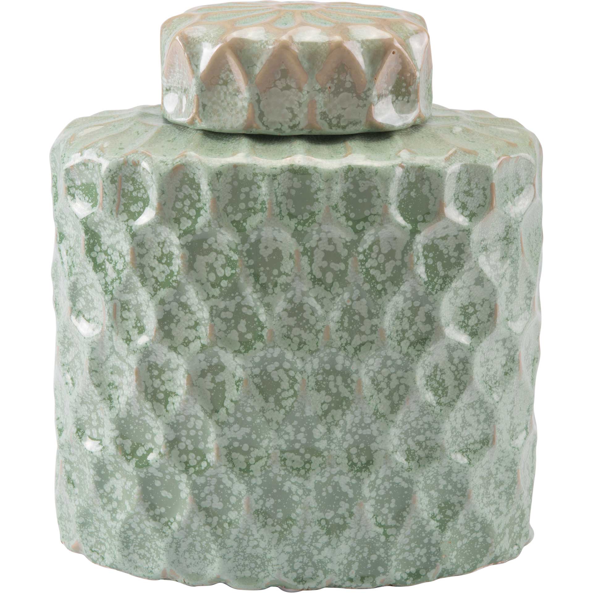 Lattice Covered Jar Green - Image 2