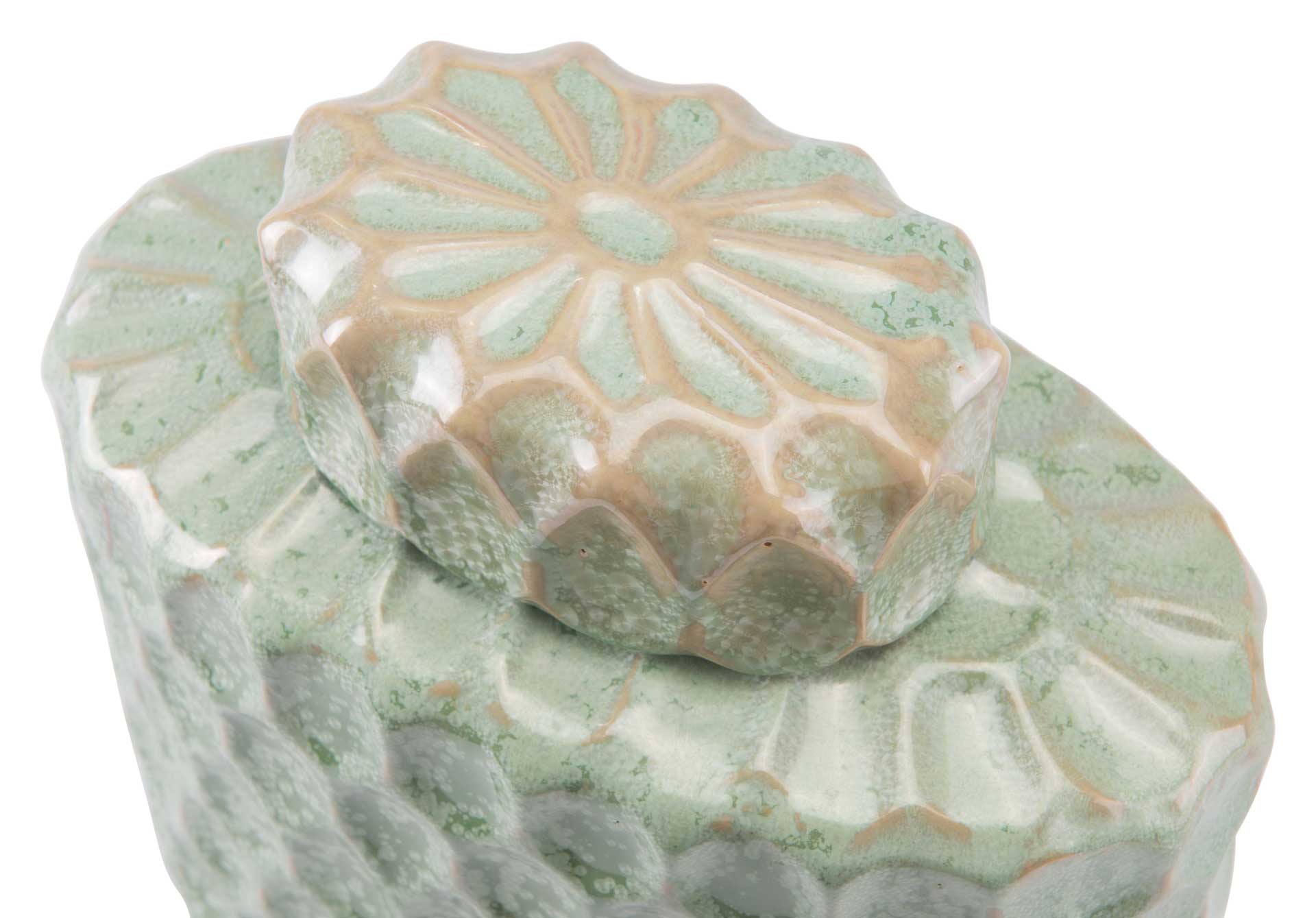 Lattice Covered Jar Green - Image 4