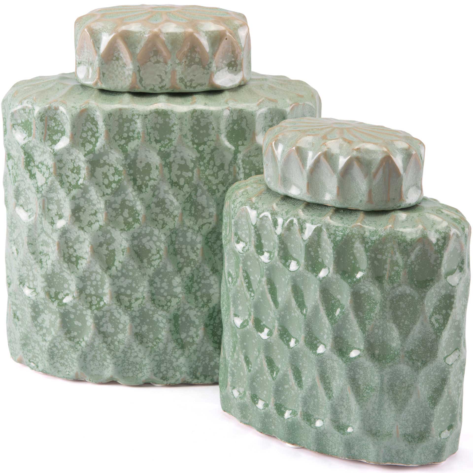 Lattice Covered Jar Green - Image 7