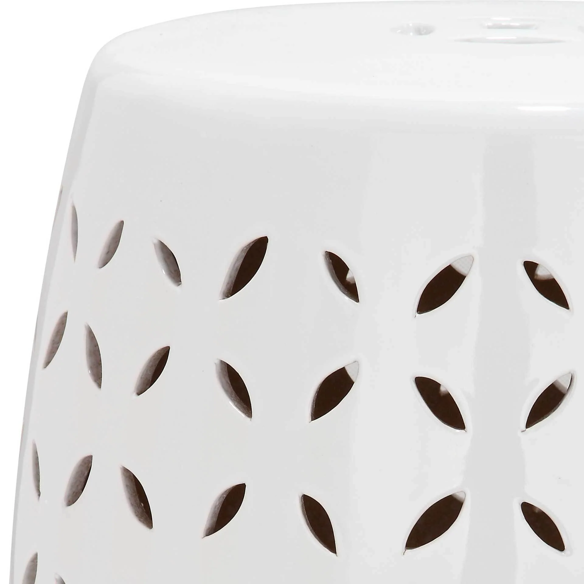 Lattice Petal Garden Stool White - Image 2