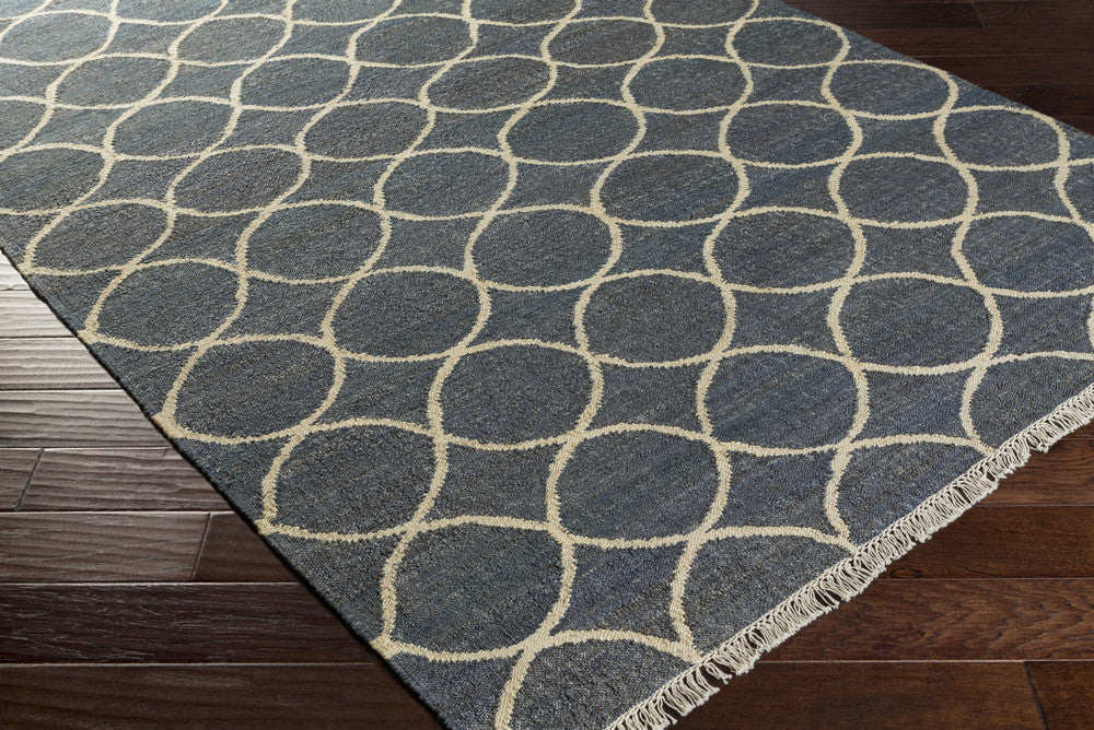 Laural Peace Ivory/Navy Area Rug - Image 3