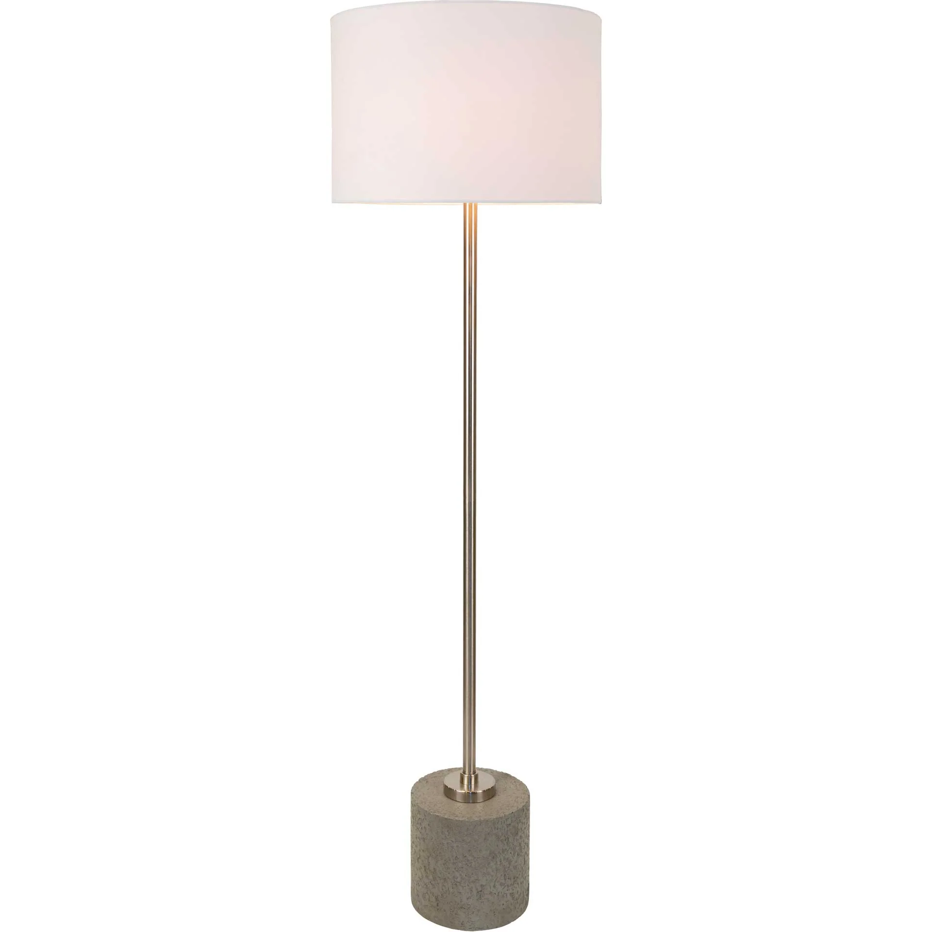 Leah Floor Lamp Silver/White - Image 2