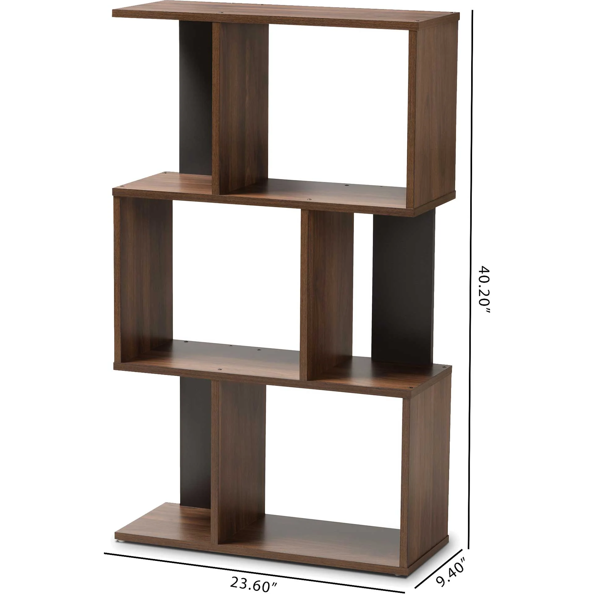 Leala Shelving Unit Walnut/Dark Gray - Image 5