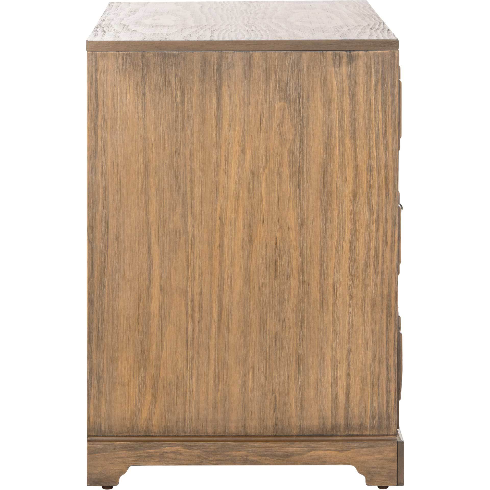 Leanna 3 Drawer Nightstand Weathered Oak - Image 3