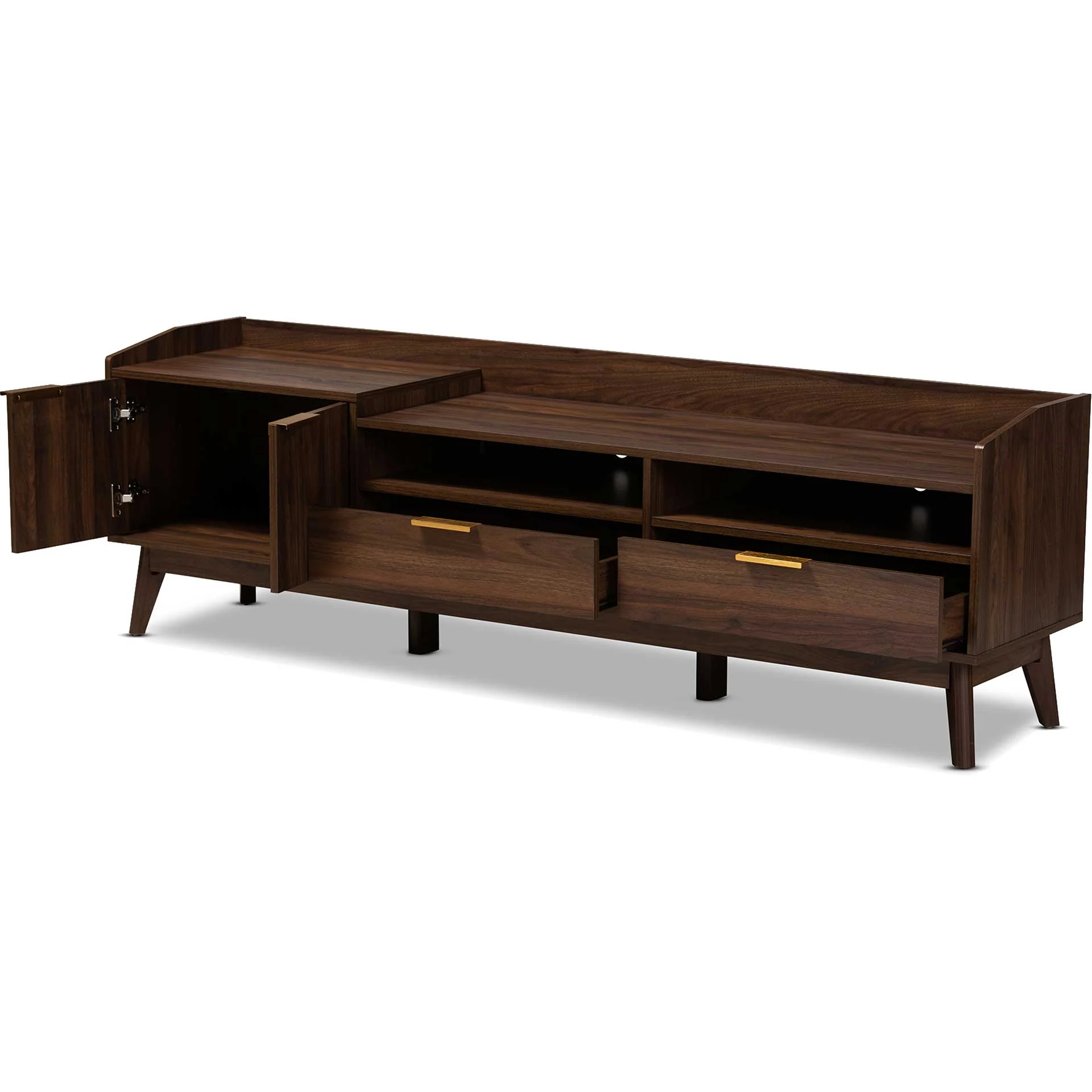 Leara 2-Drawer TV Stand Walnut - Image 4