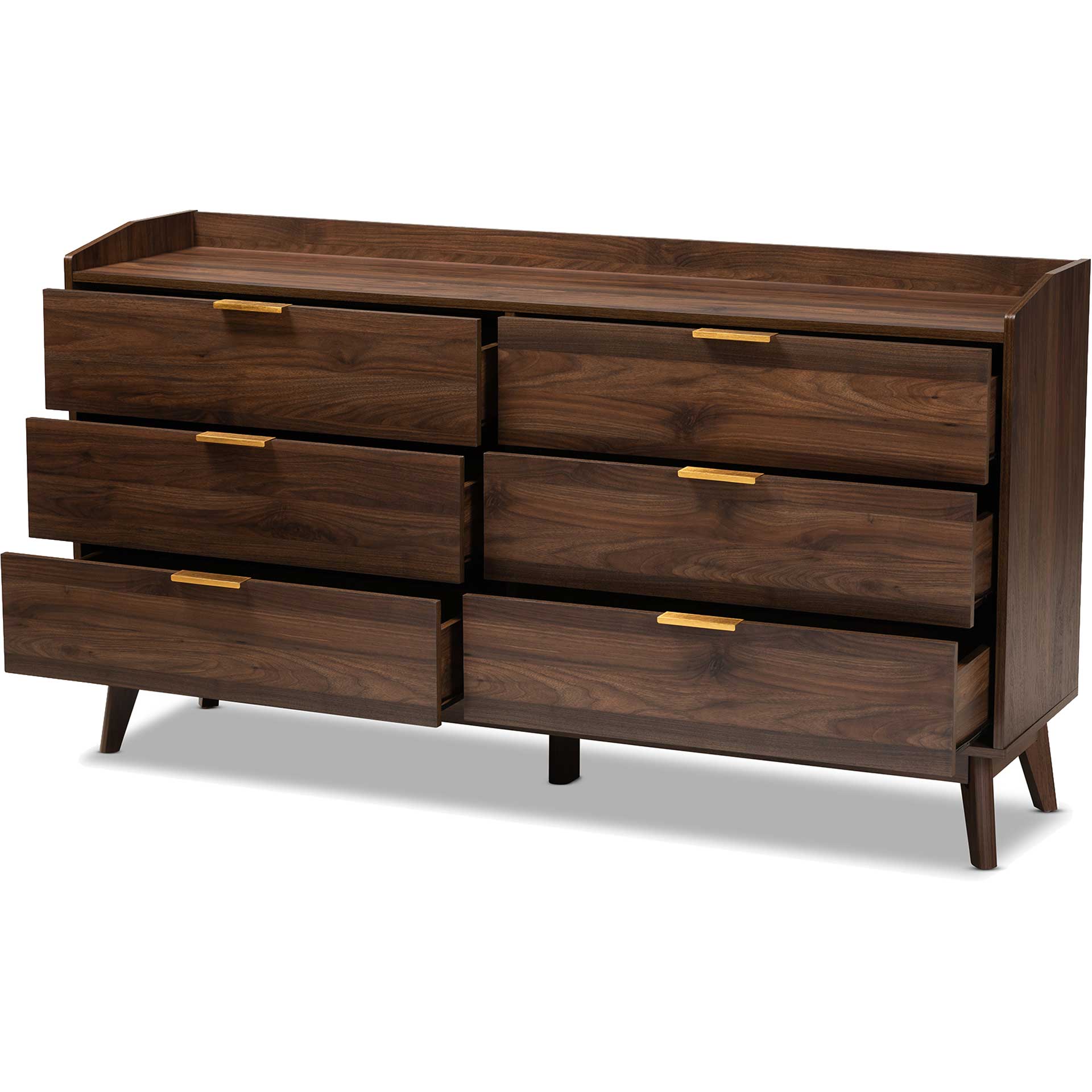 Leara 6-Drawer Dresser Walnut - Image 4
