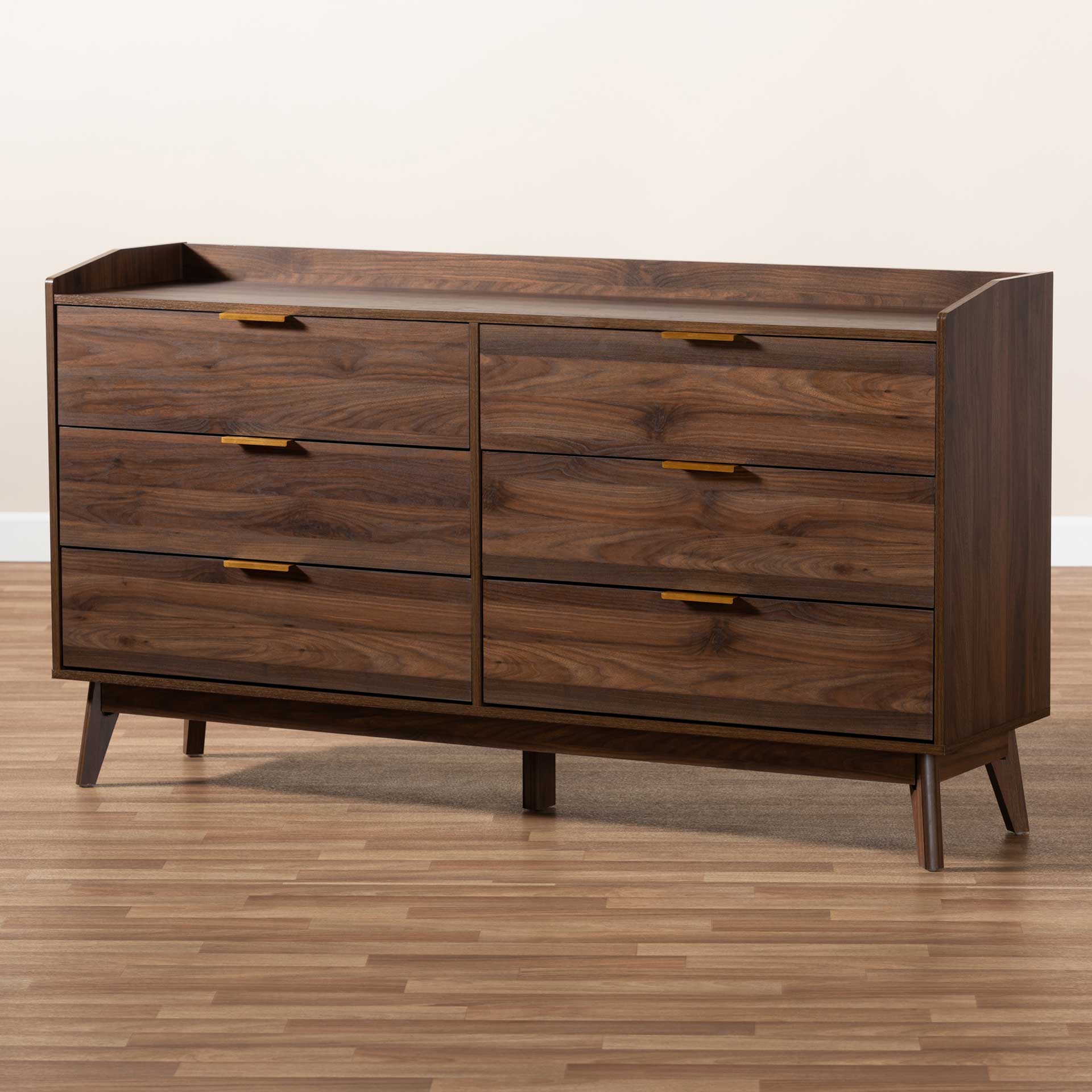 Leara 6-Drawer Dresser Walnut - Image 8