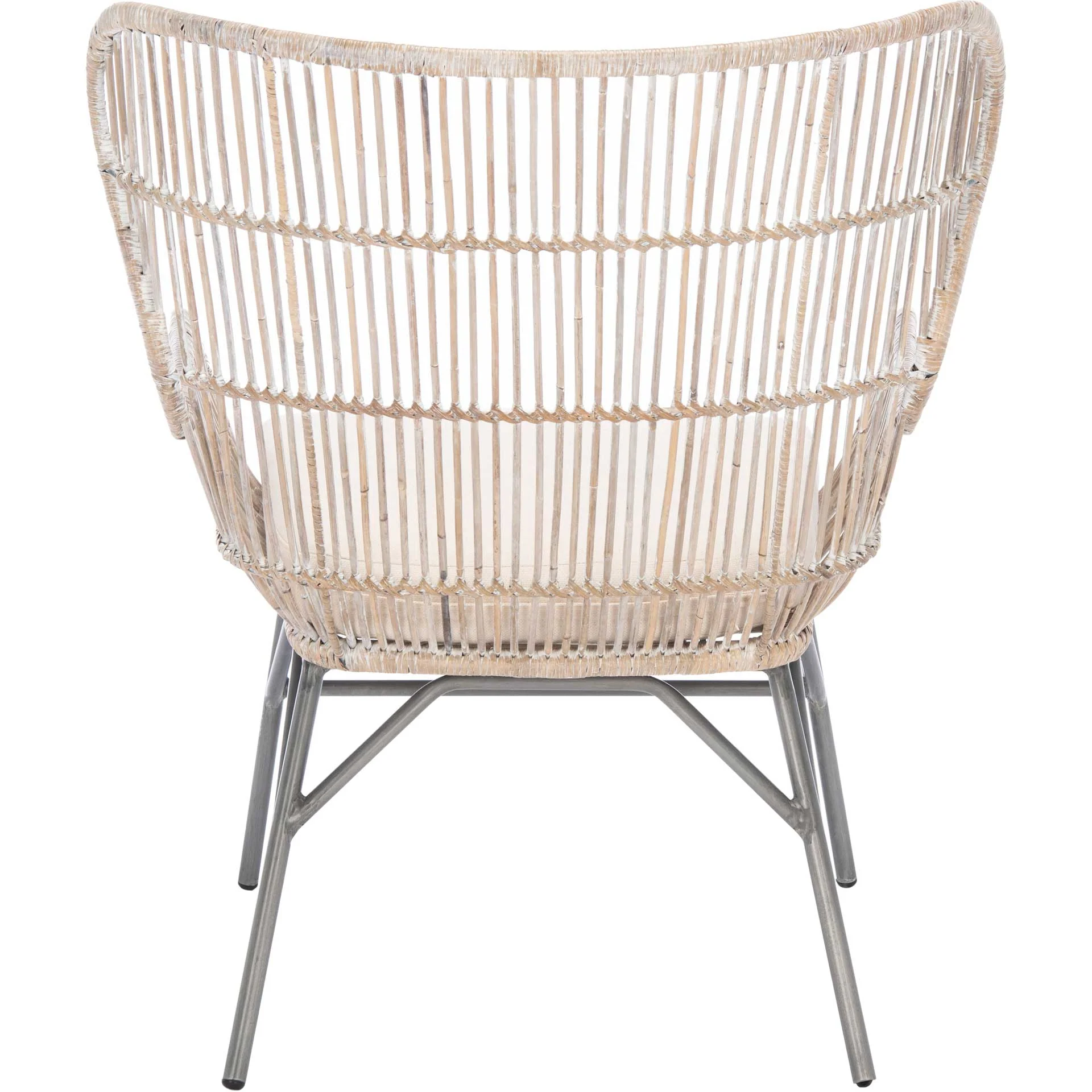 Leary Rattan Accent Chair Gray White Wash/Black - Image 4