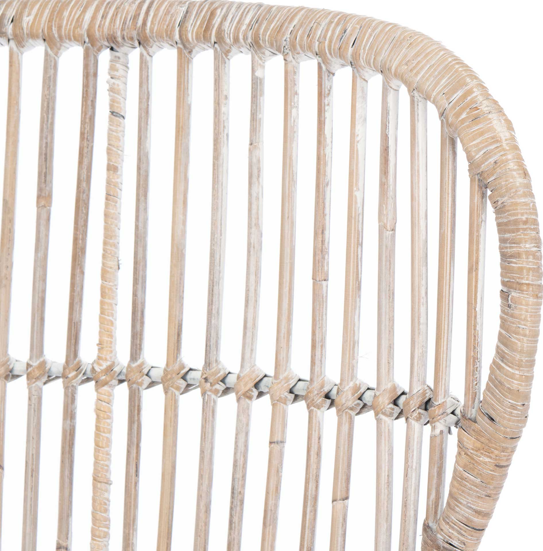 Leary Rattan Accent Chair Gray White Wash/Black - Image 5