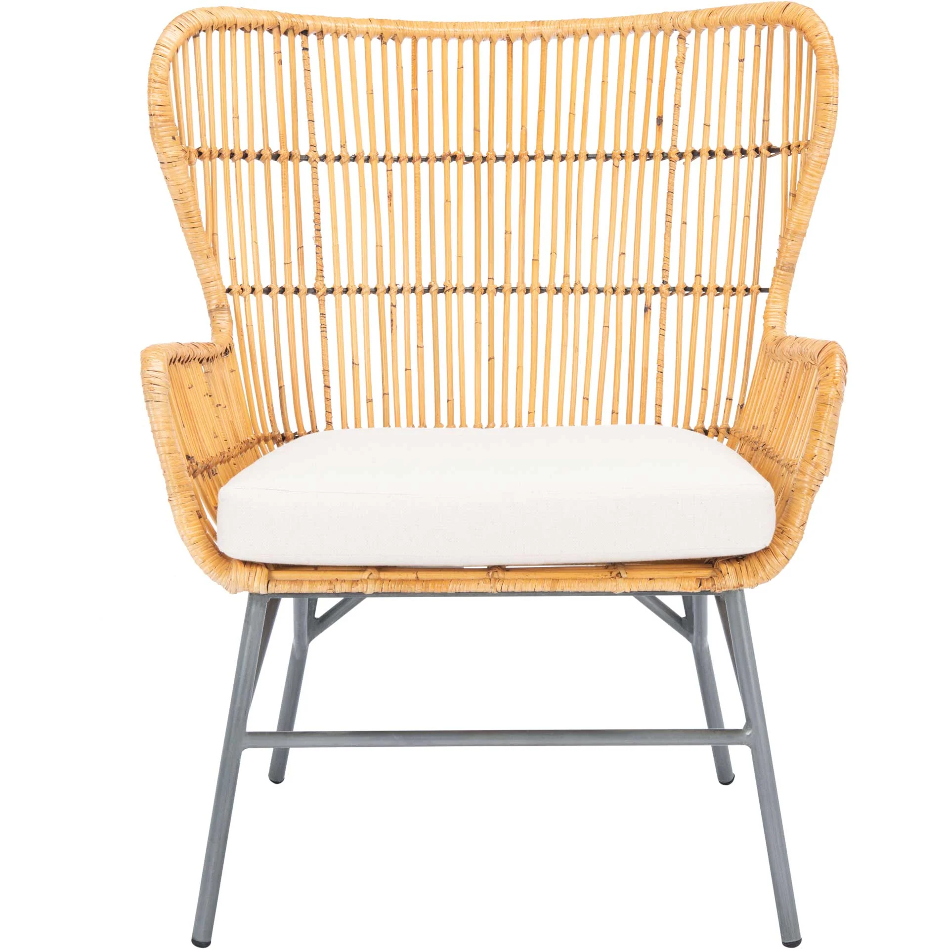 Leary Rattan Accent Chair Natural/White/Black - Image 2