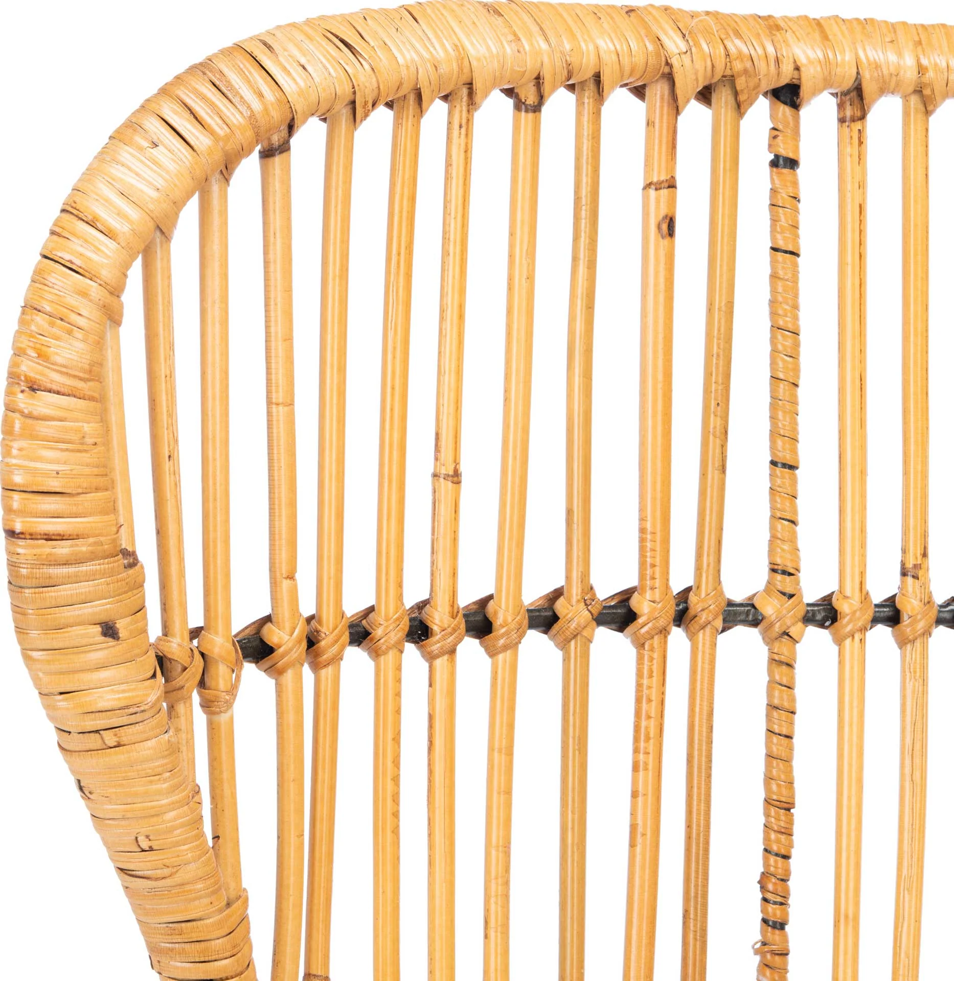Leary Rattan Accent Chair Natural/White/Black - Image 5