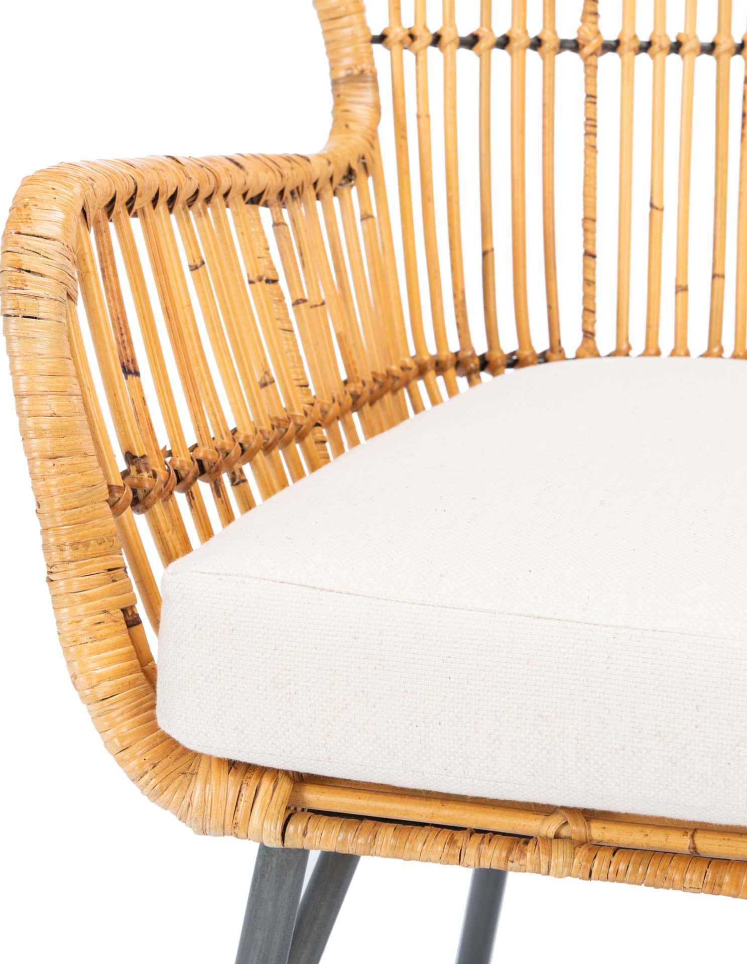 Leary Rattan Accent Chair Natural/White/Black - Image 6