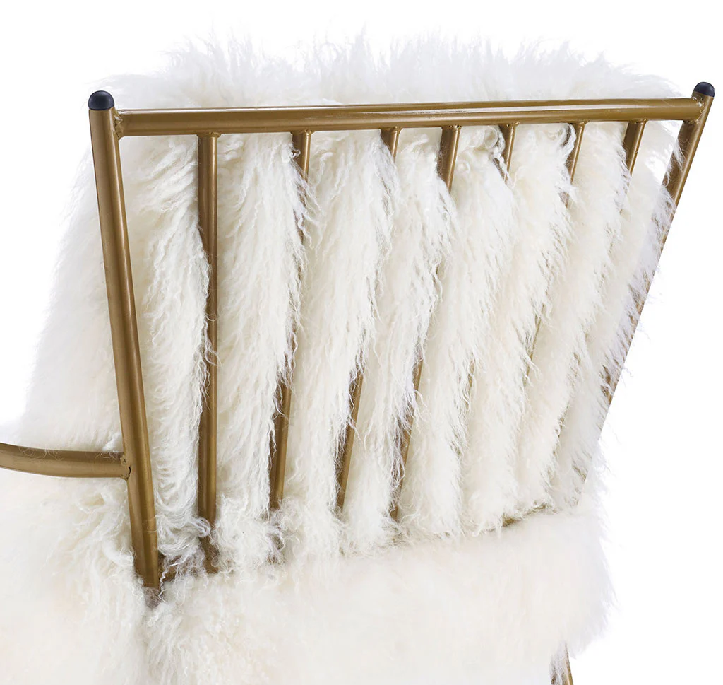 Leary Sheepskin Chair White - Image 2